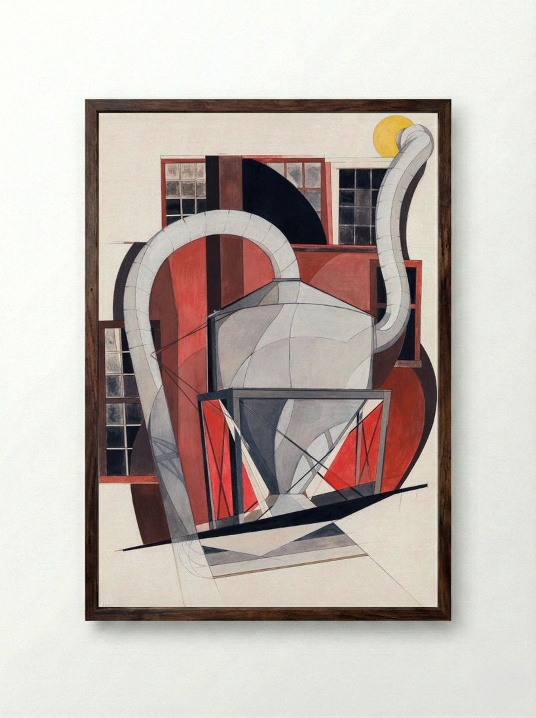Machinery - Charles Demuth - Framed Print Dark Wood