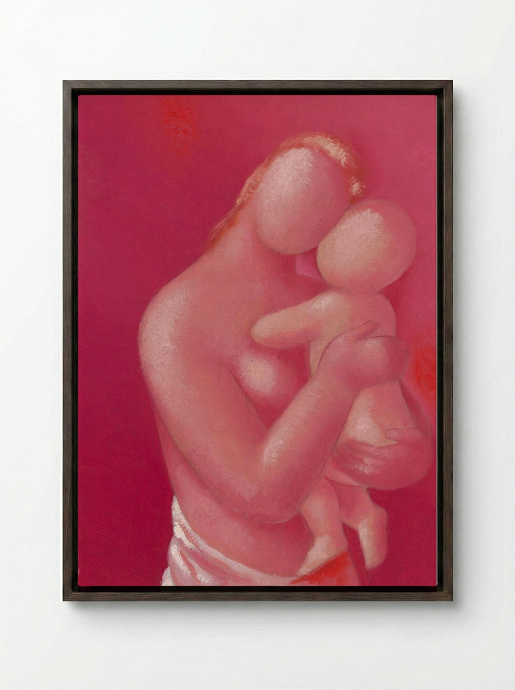 Mother and Child - Mikuláš Galanda - Framed Canvas Dark Wood
