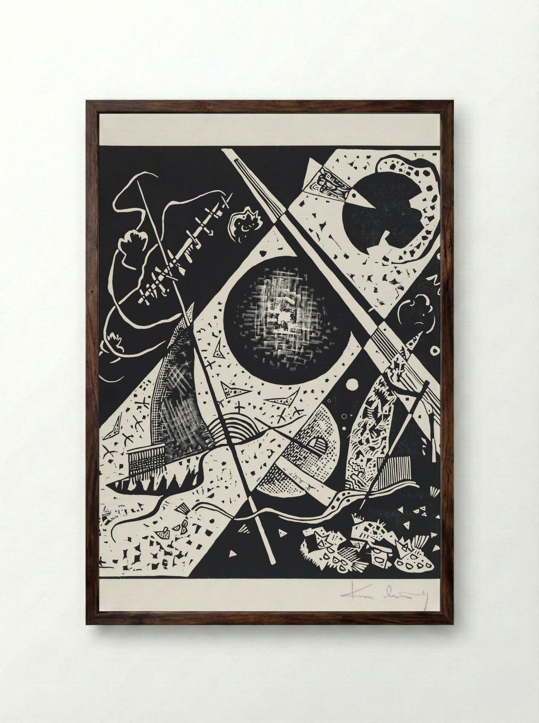 Kleine Welten VI (Small Worlds VI) - Wassily Kandinsky - Framed Print Dark Wood