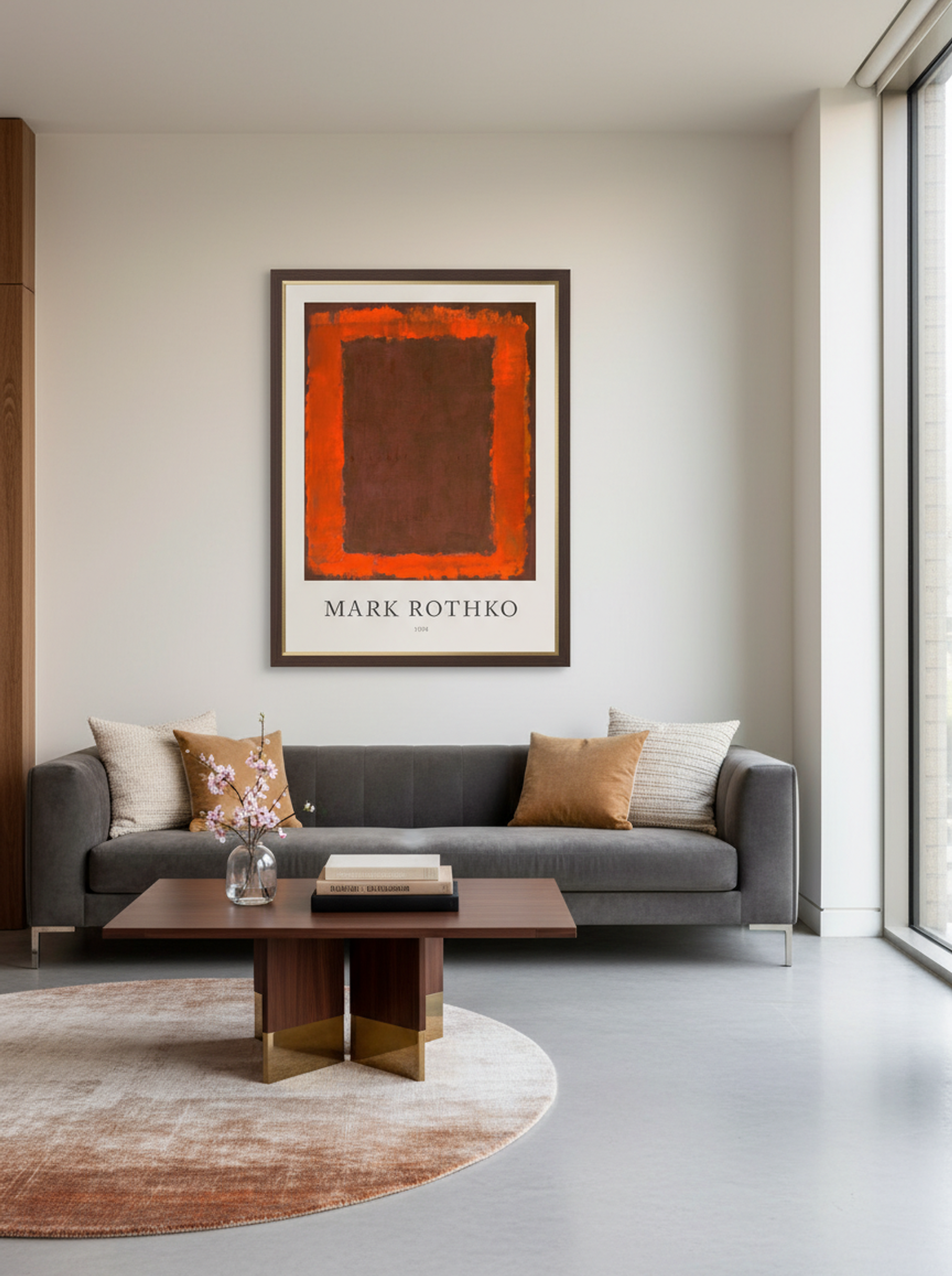 Untitled (Brown and Orange Rectangle) - Mark Rothko - Lifestyle