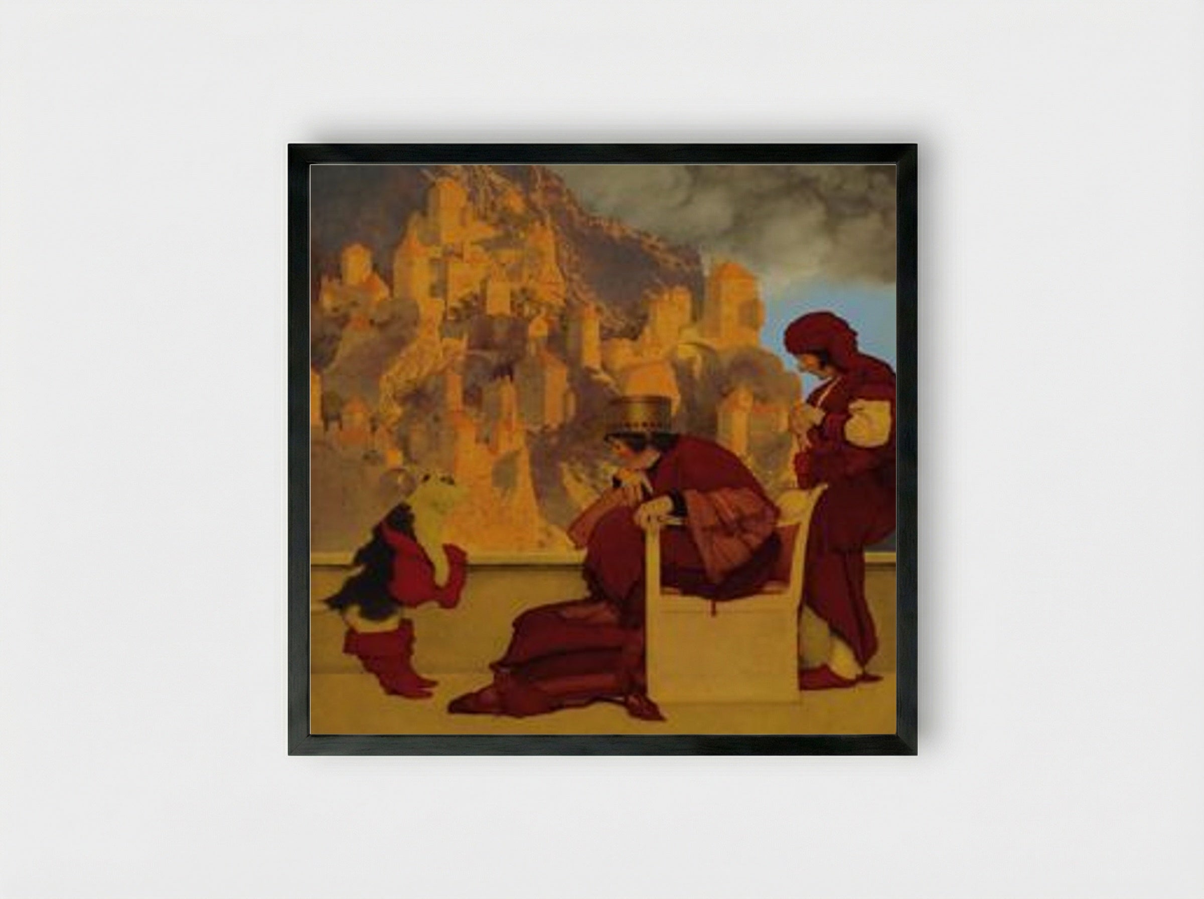 Puss in Boots - Maxfield Parrish - Framed Print Black