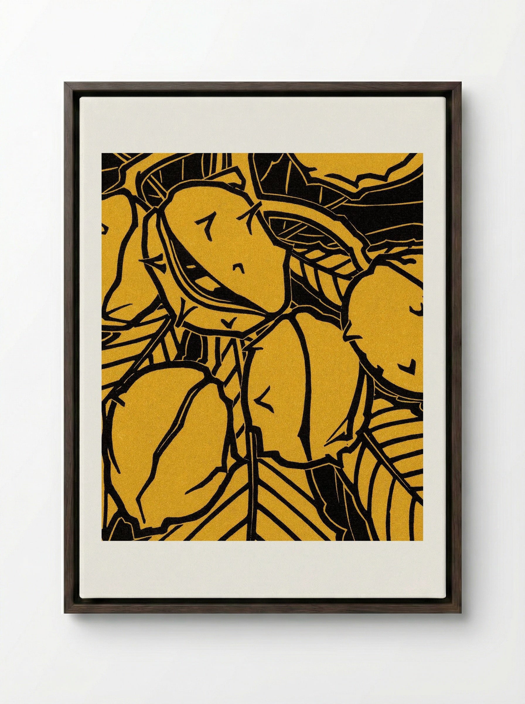 Chestnut Branch - Julie de Graag - Framed Canvas Dark Wood