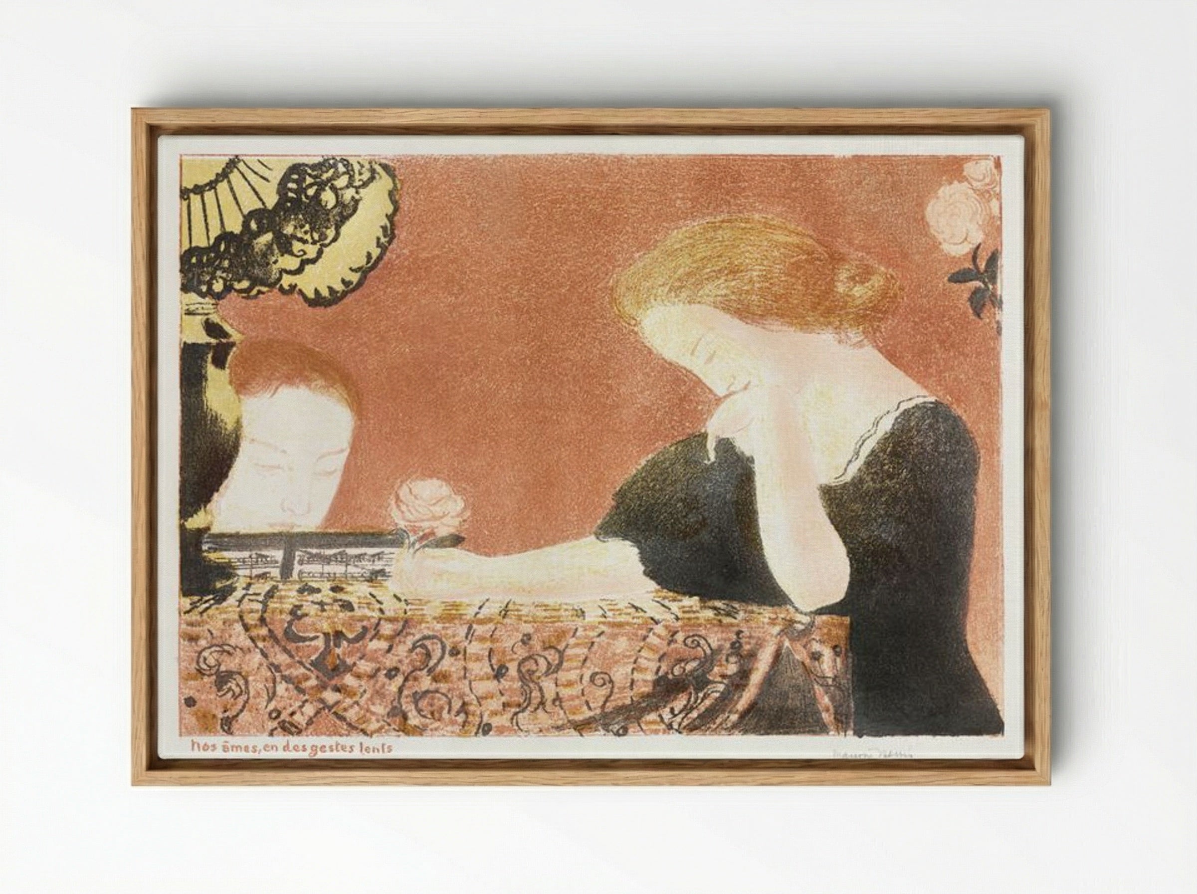 Our Souls in Languorous Gestures - Maurice Denis - Framed Canvas Wood