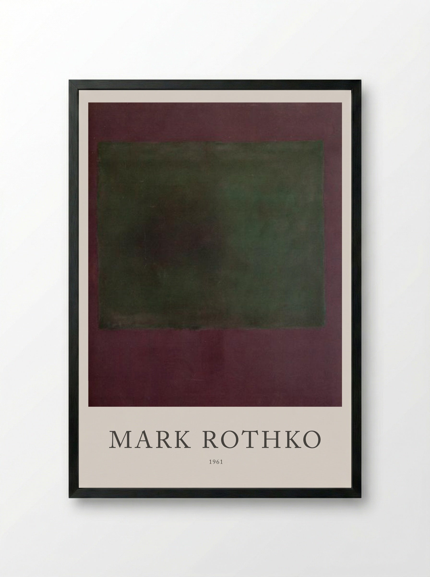 Untitled (Green and Maroon) - Mark Rothko - Framed Print Black