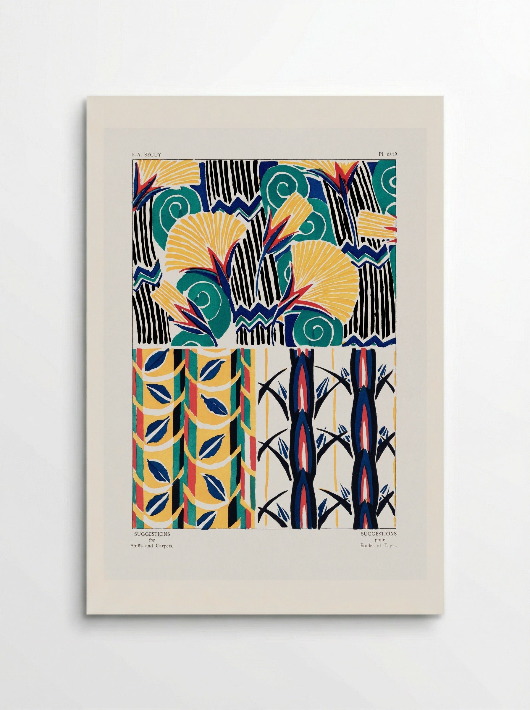Suggestions for Stuffs and Carpets, Plate 19 - Émile-Allain Séguy - Poster