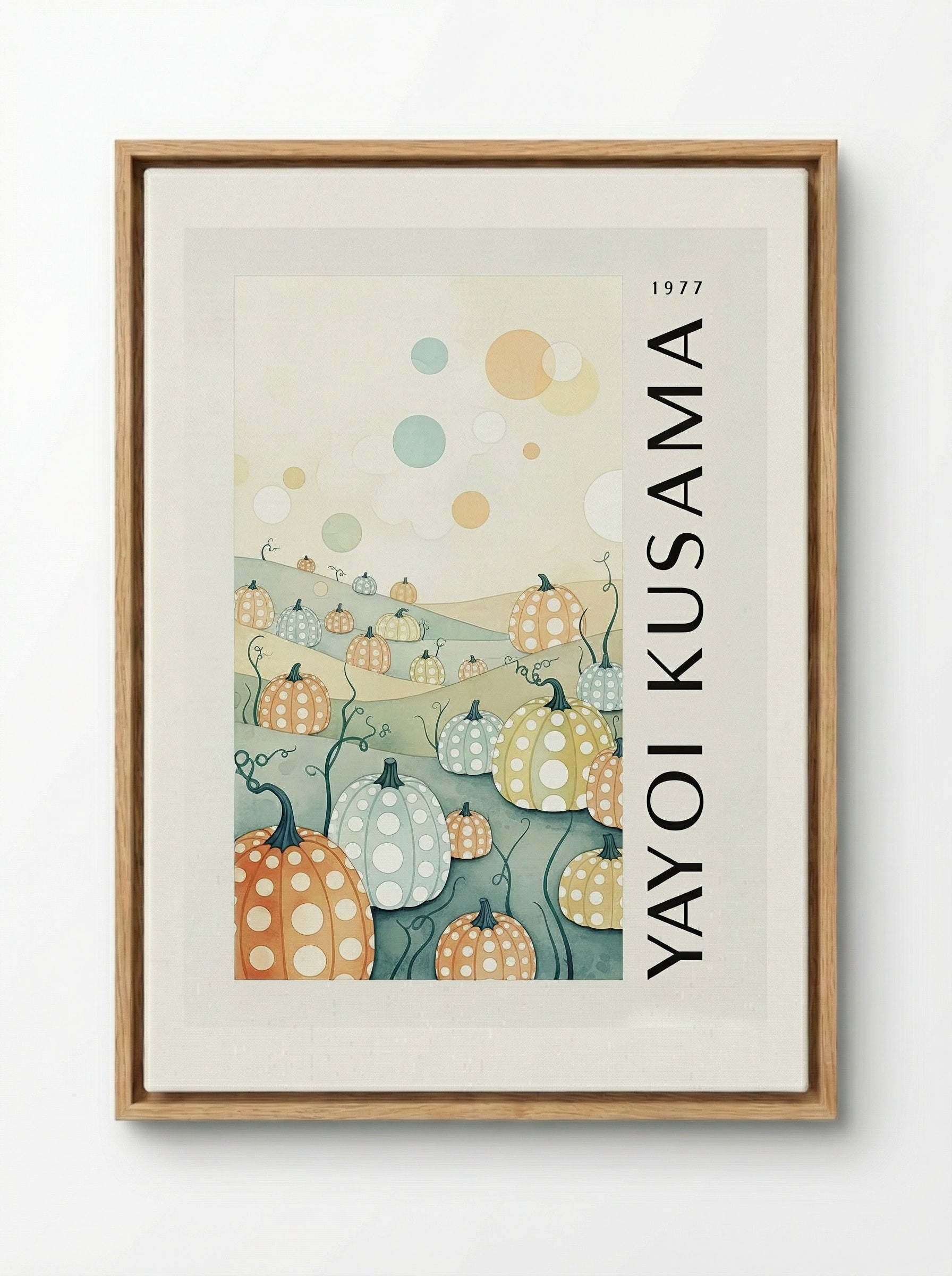 Pumpkins - Yayoi Kusama - Framed Canvas Wood