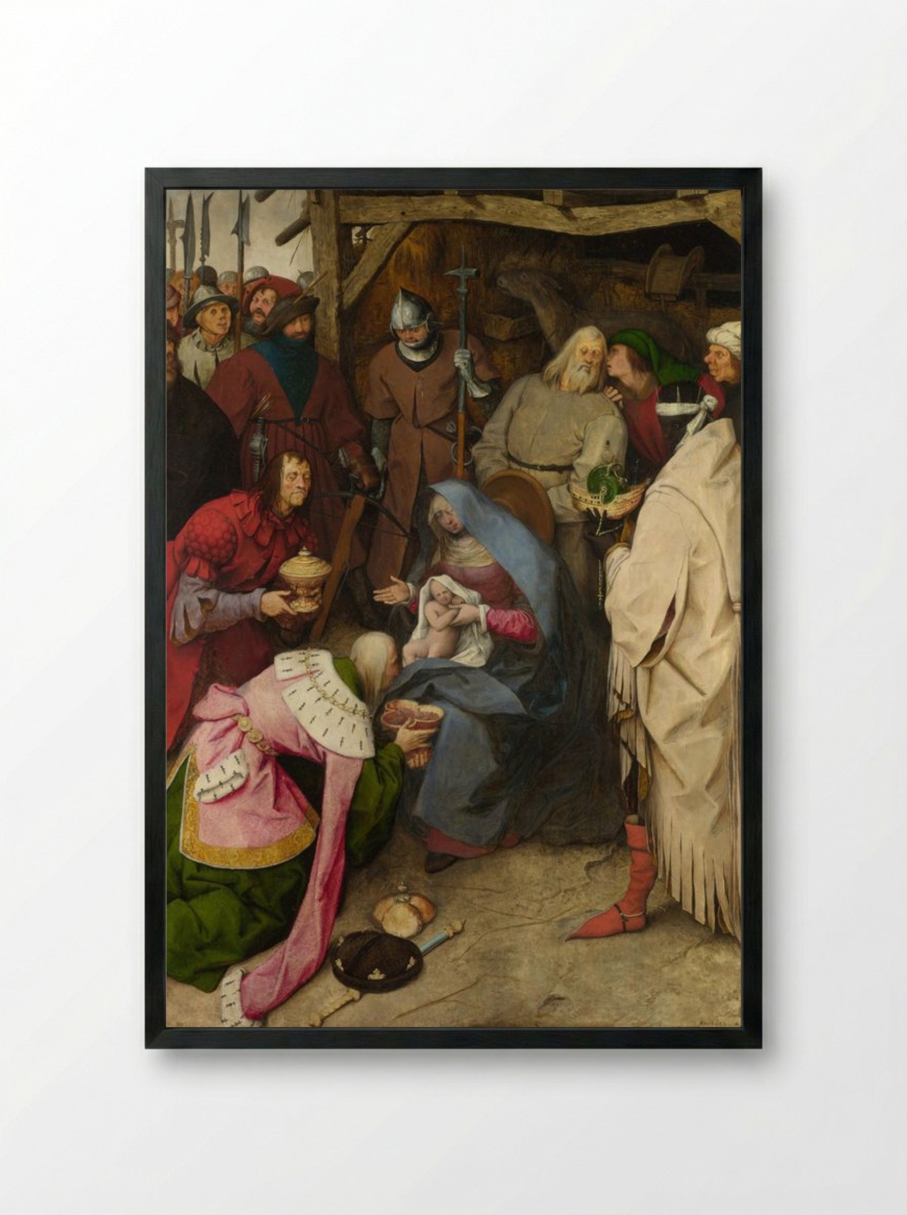 Adoration of the Magi - Pieter Bruegel the Elder - Framed Print Black