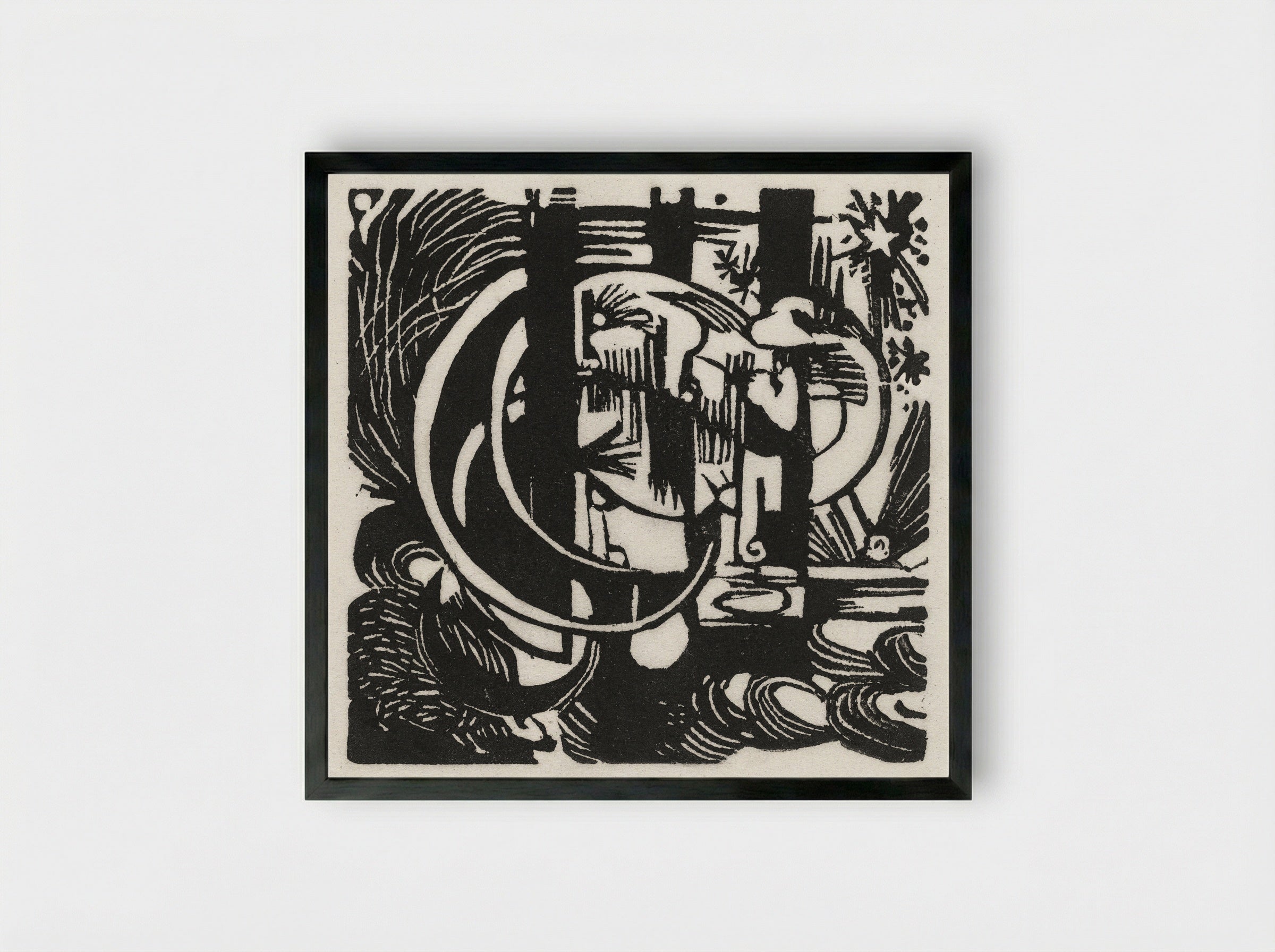Lizards - Franz Marc - Framed Print Black