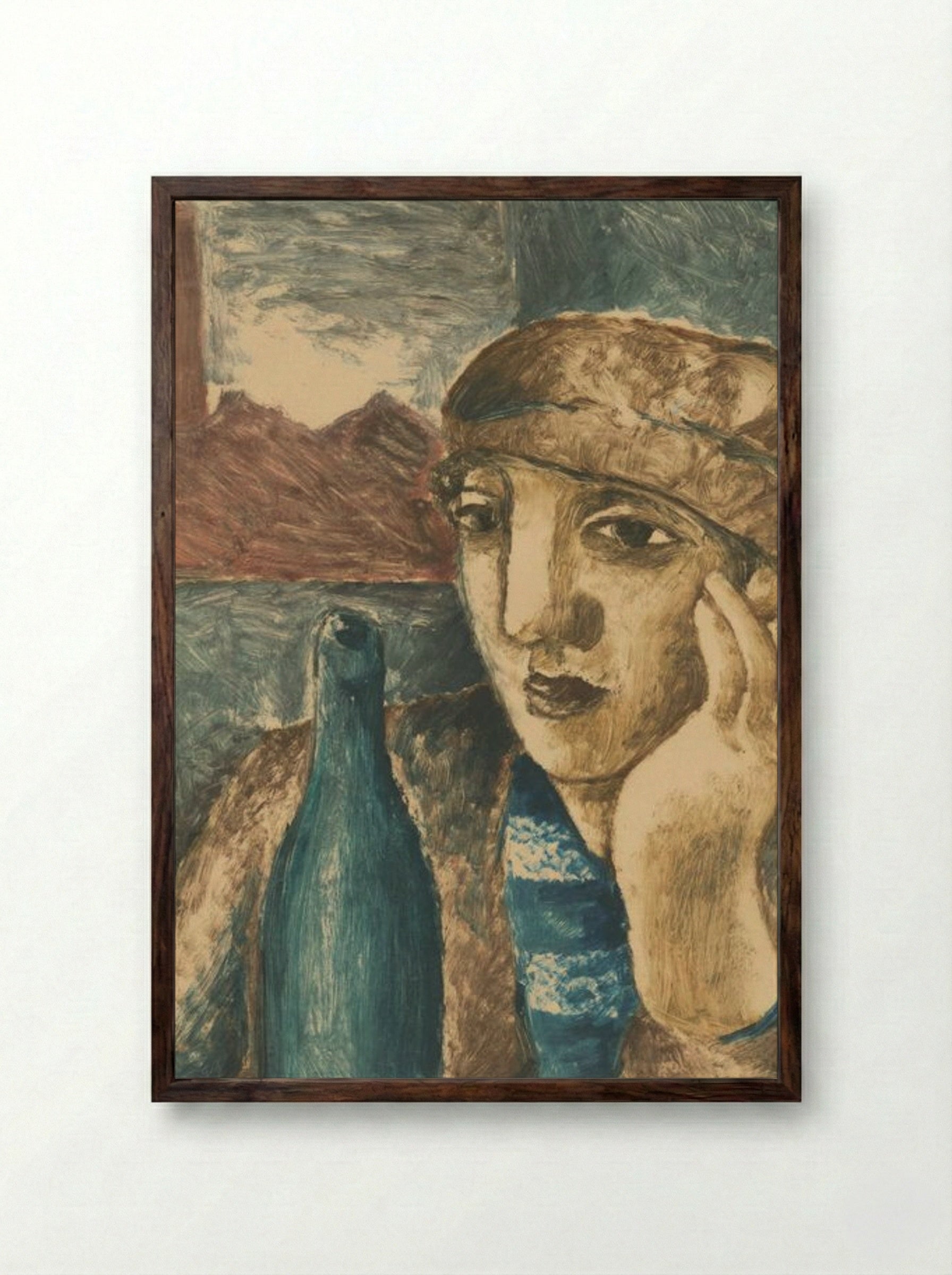 Drunk - Mikuláš Galanda - Framed Print Dark Wood