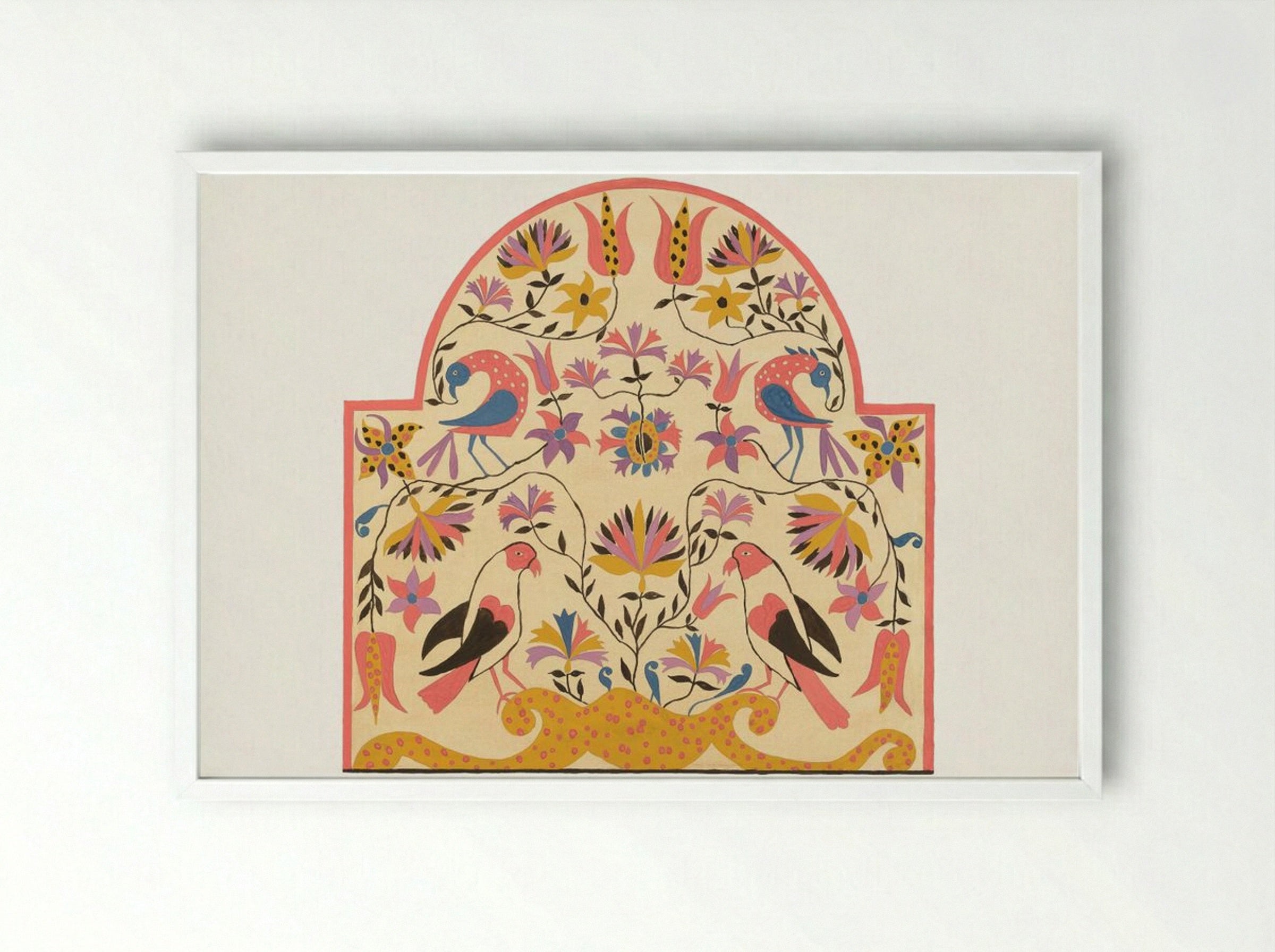 Study for Proposed Portfolio: Decorated Chests of Rural Pennsylvania - Fine Art Print - Framed Print White