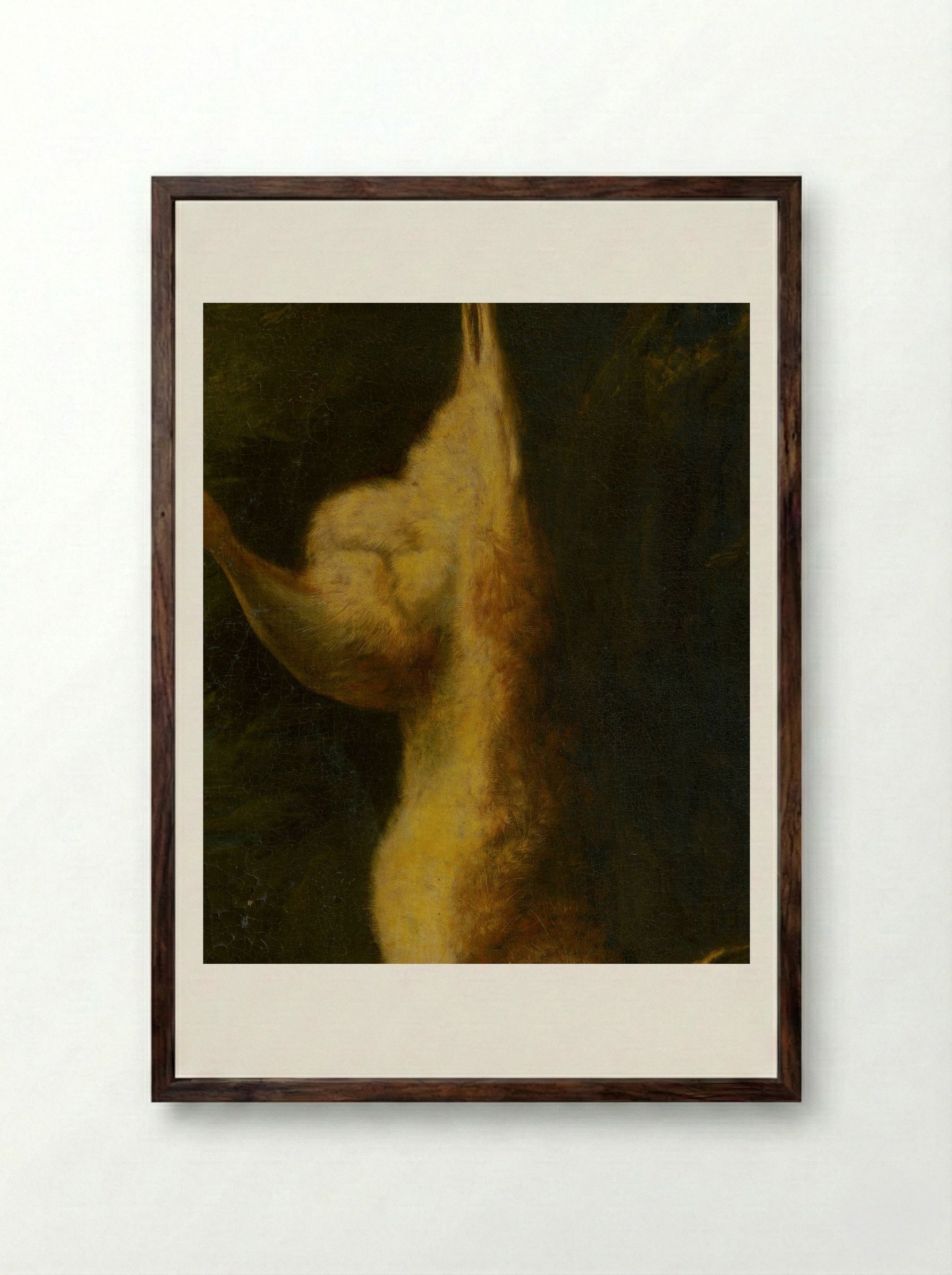 Still Life with Hare - Jean-Baptiste Oudry - Framed Print Dark Wood