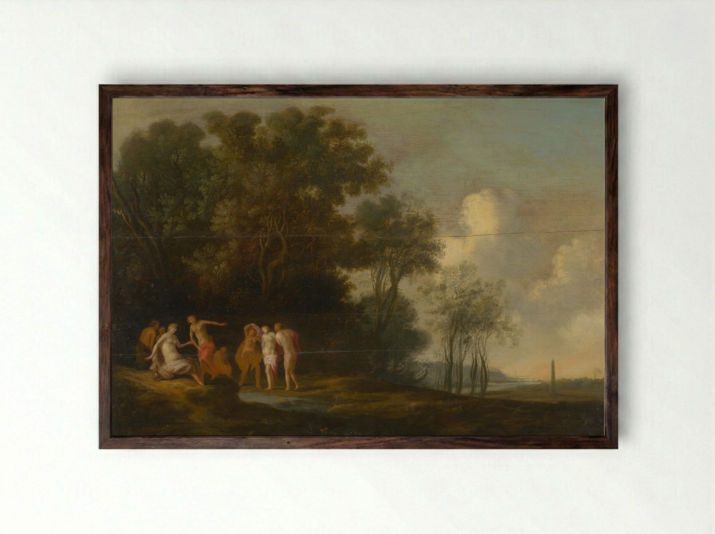 Diana and Callisto - Peter Paul Rubens - Framed Print Dark Wood