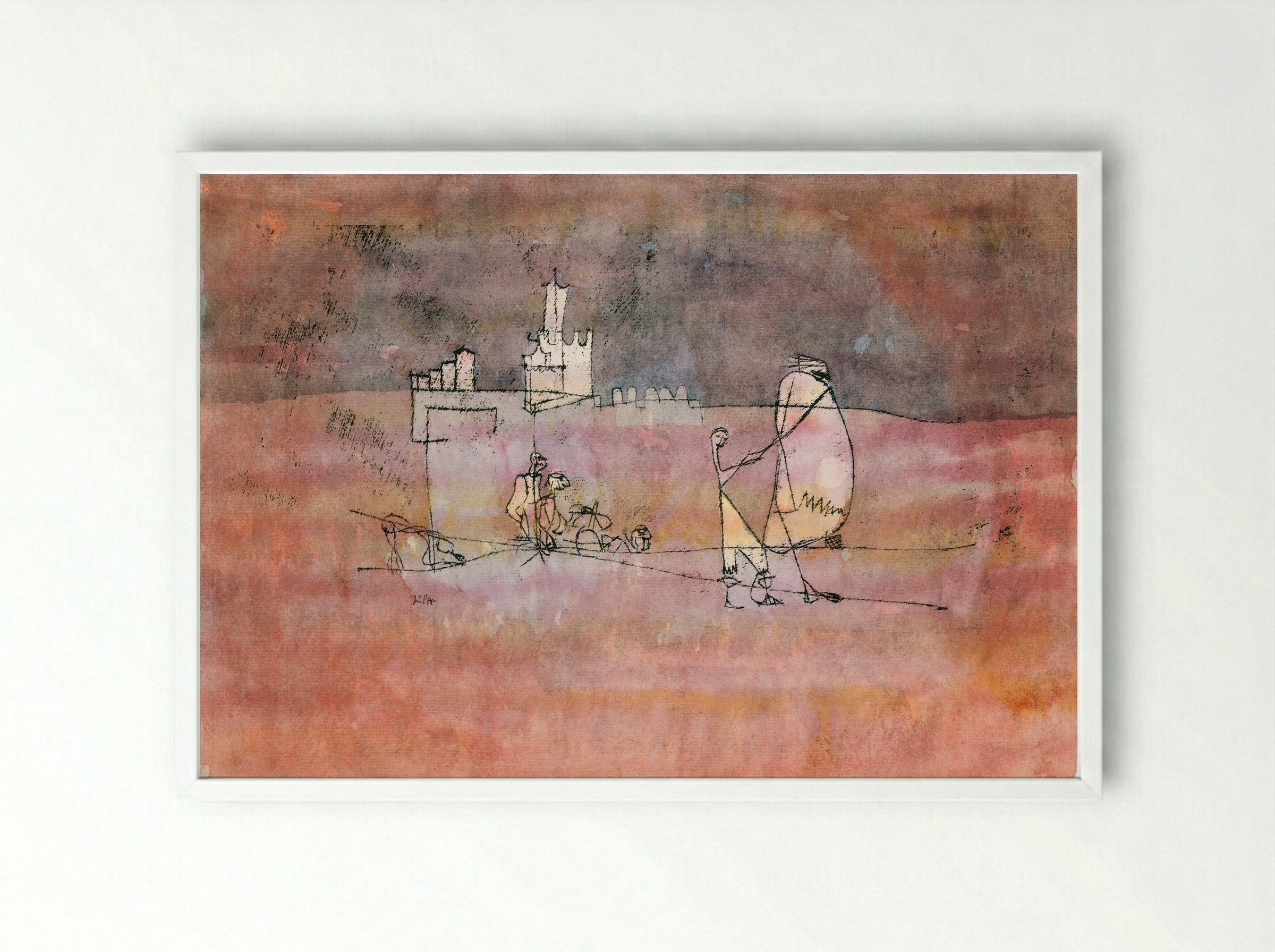Episode Before an Arab Town - Paul Klee - Framed Print White