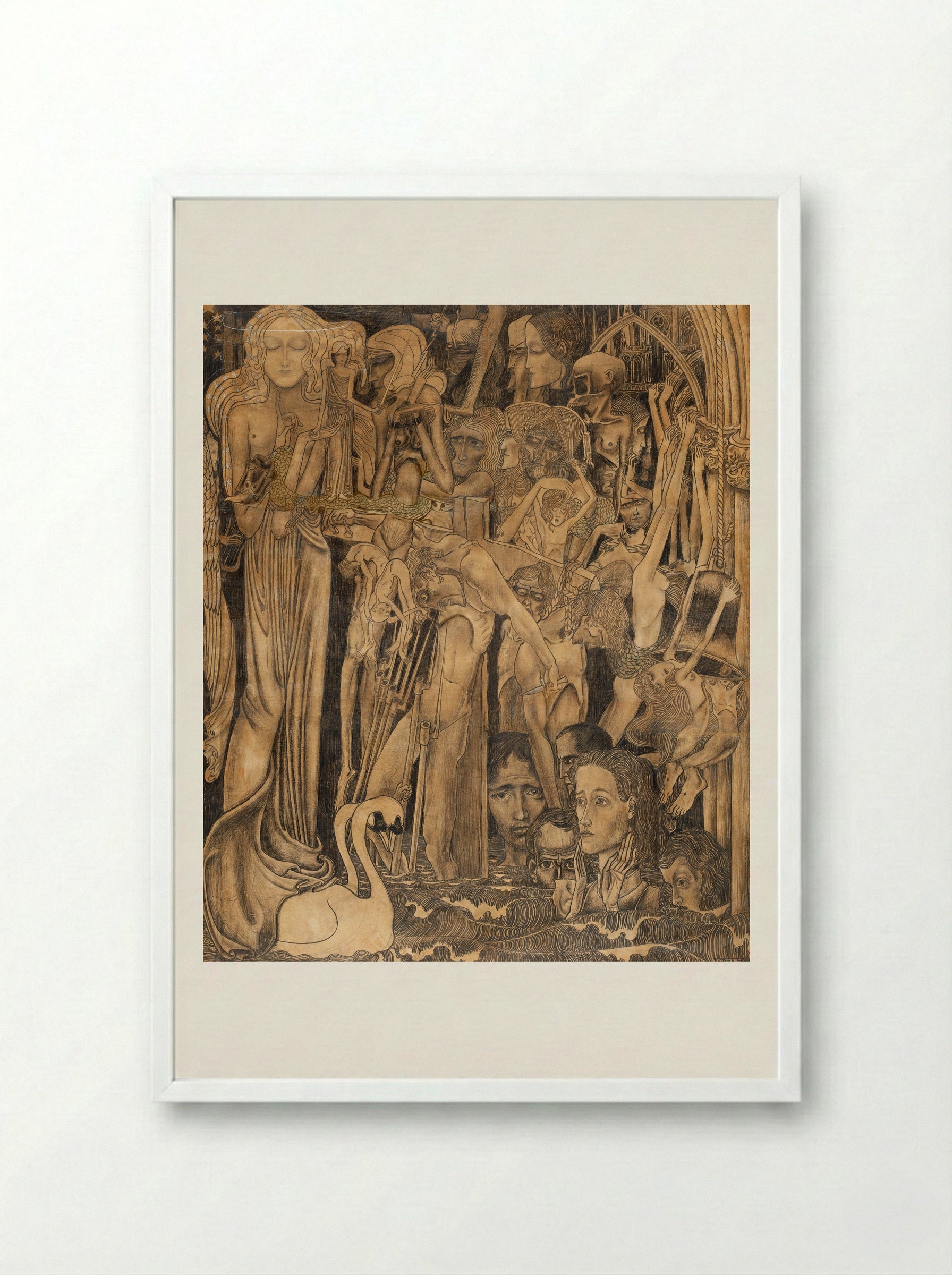 Loss of Faith - Jan Toorop - Framed Print White