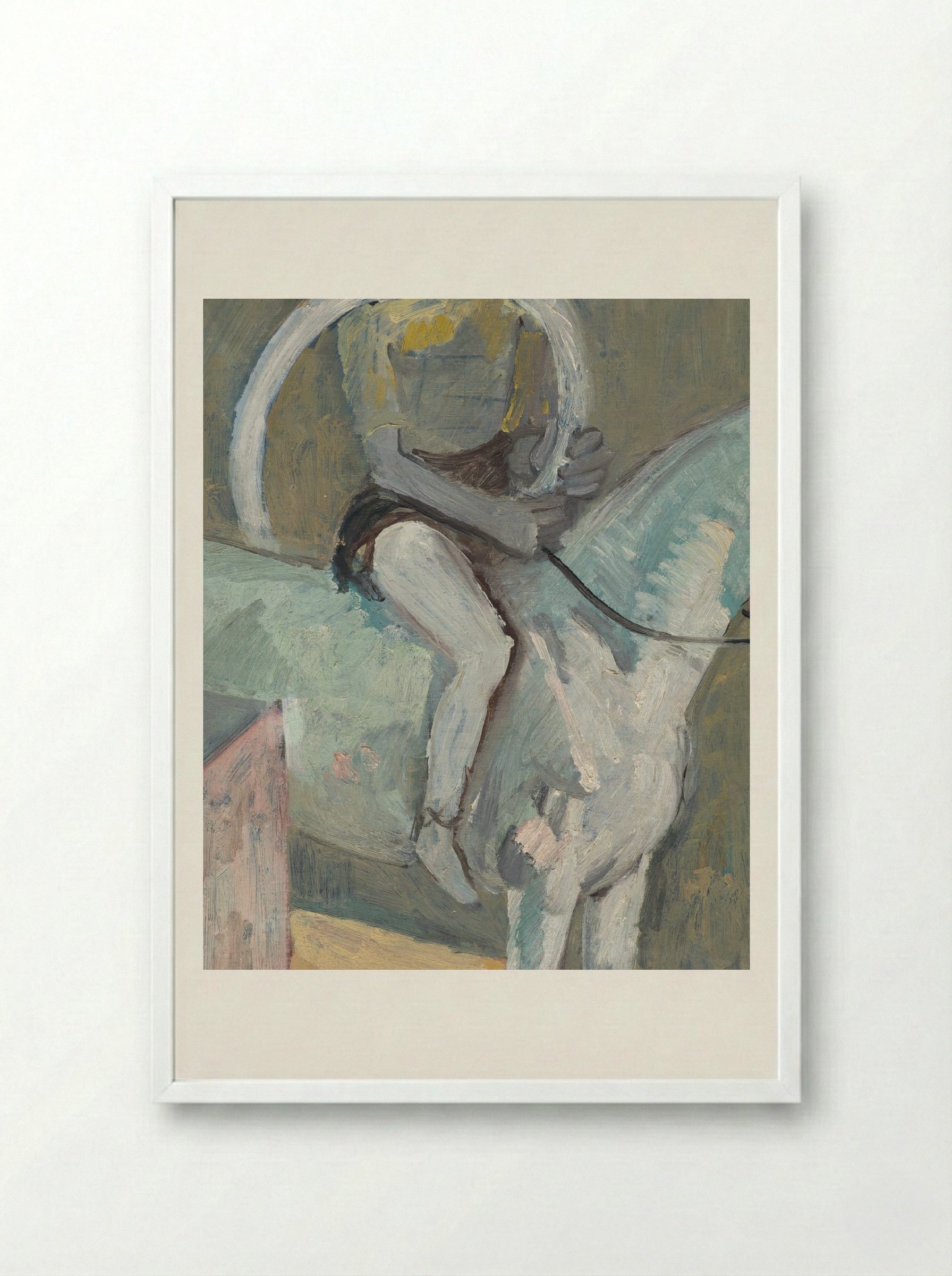 Circus Rider at Holy Communion - Cyprián Majerník - Framed Print White
