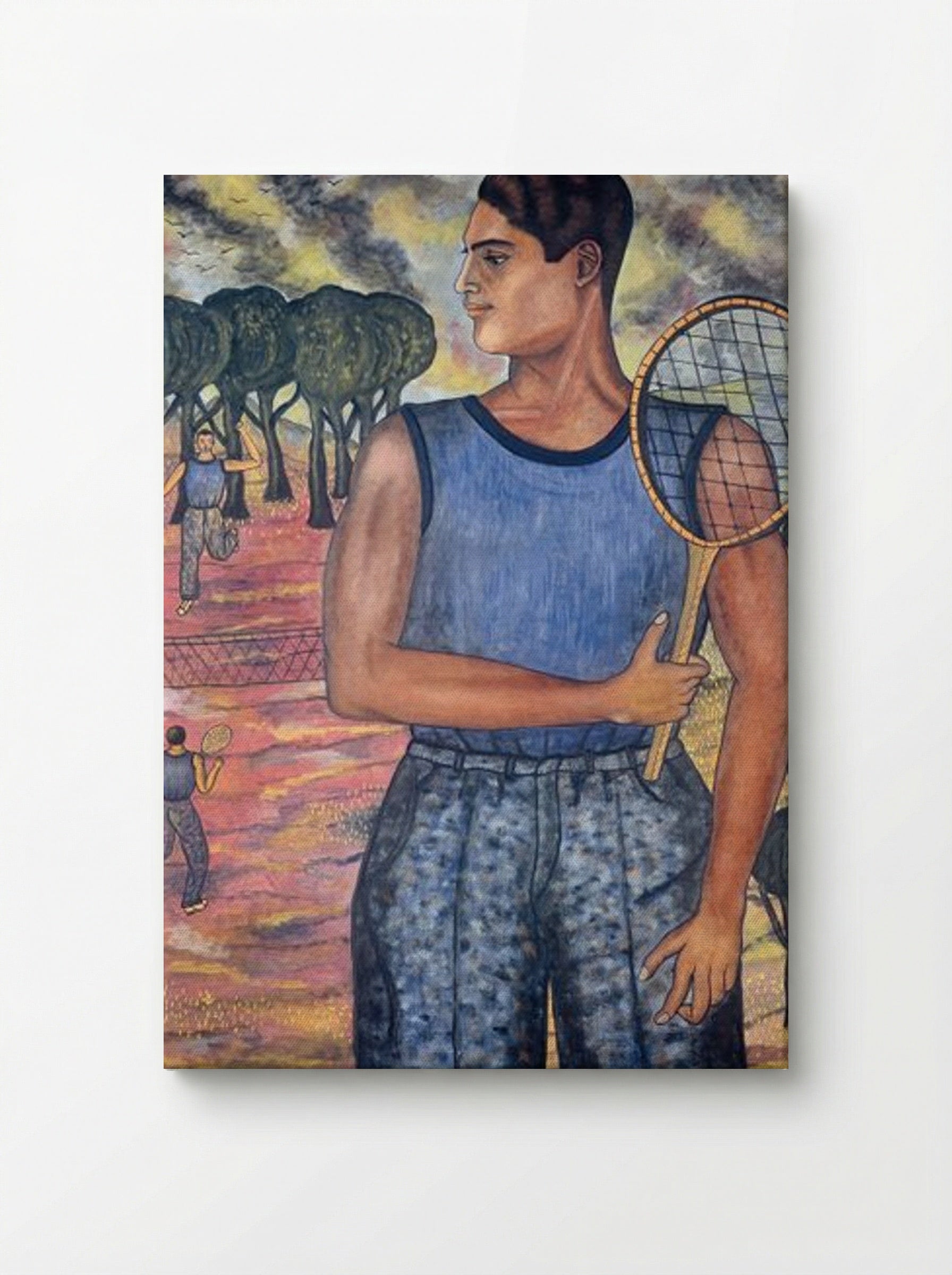 Portrait of Hugo Tilghman, The Tennis Player - Abraham A. Ángel - Canvas