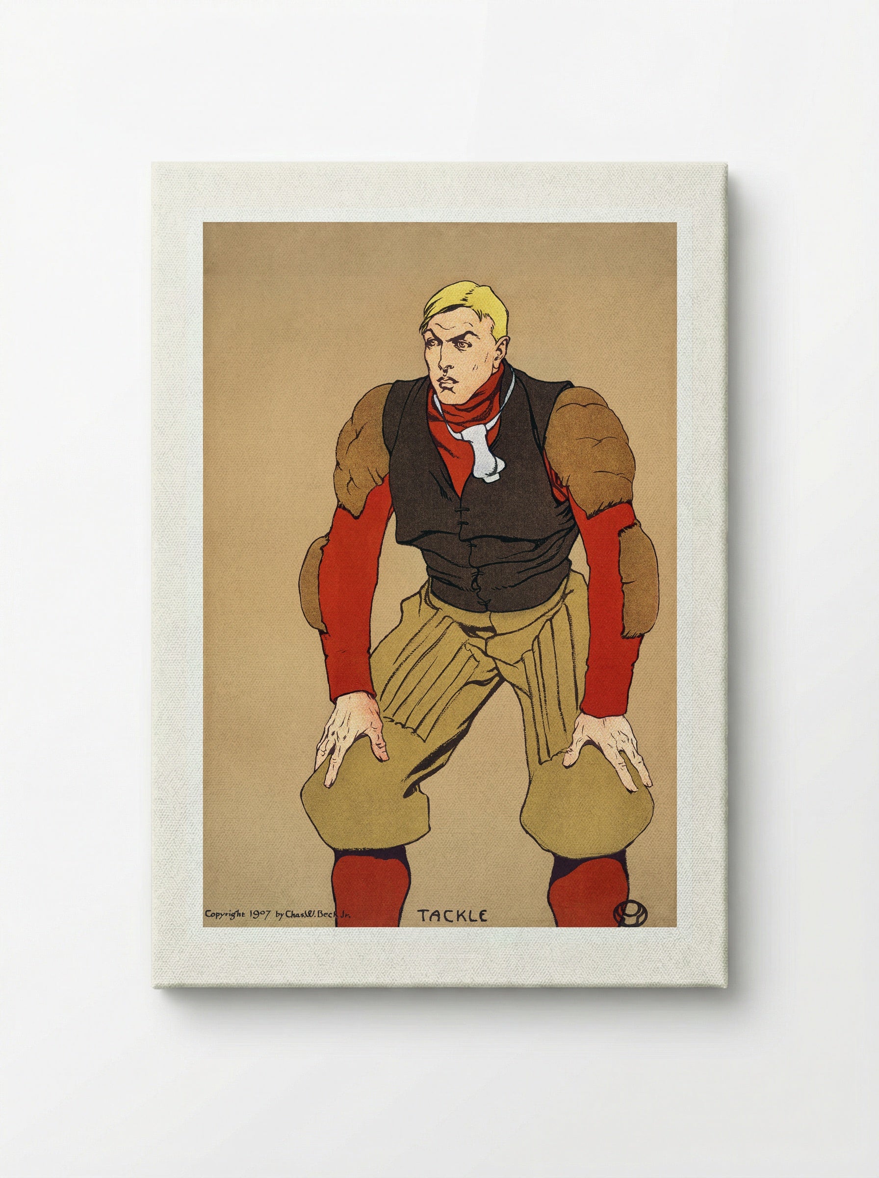 Tackle (American Football Player) - Edward Penfield - Canvas