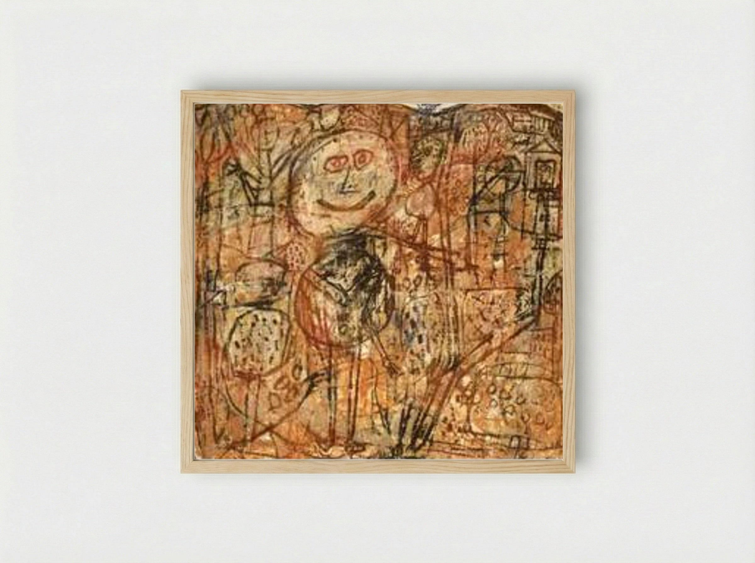 The Blue Bird - Jean Dubuffet - Framed Print Wood