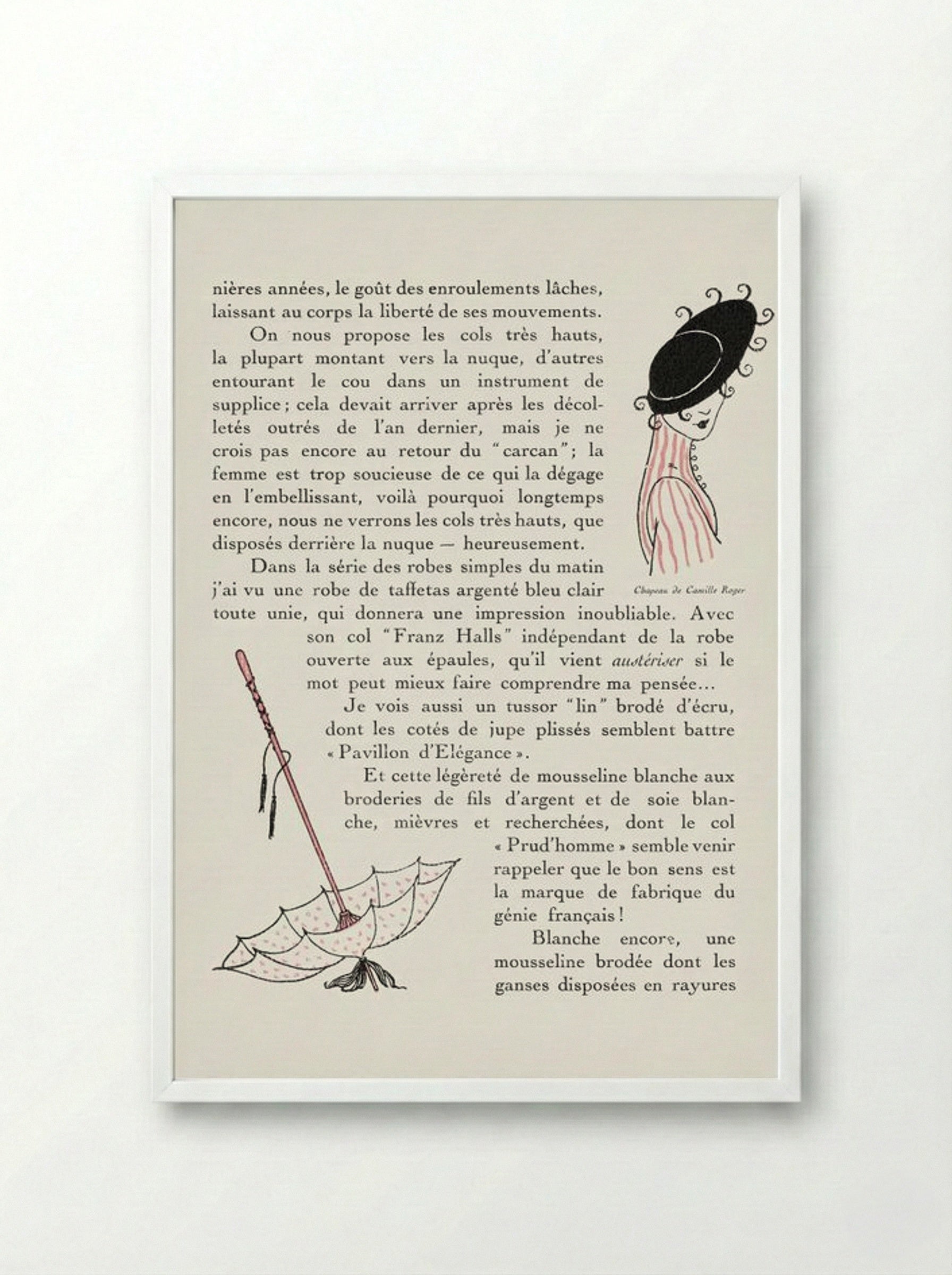 Autours Simples - George Barbier - Framed Print White