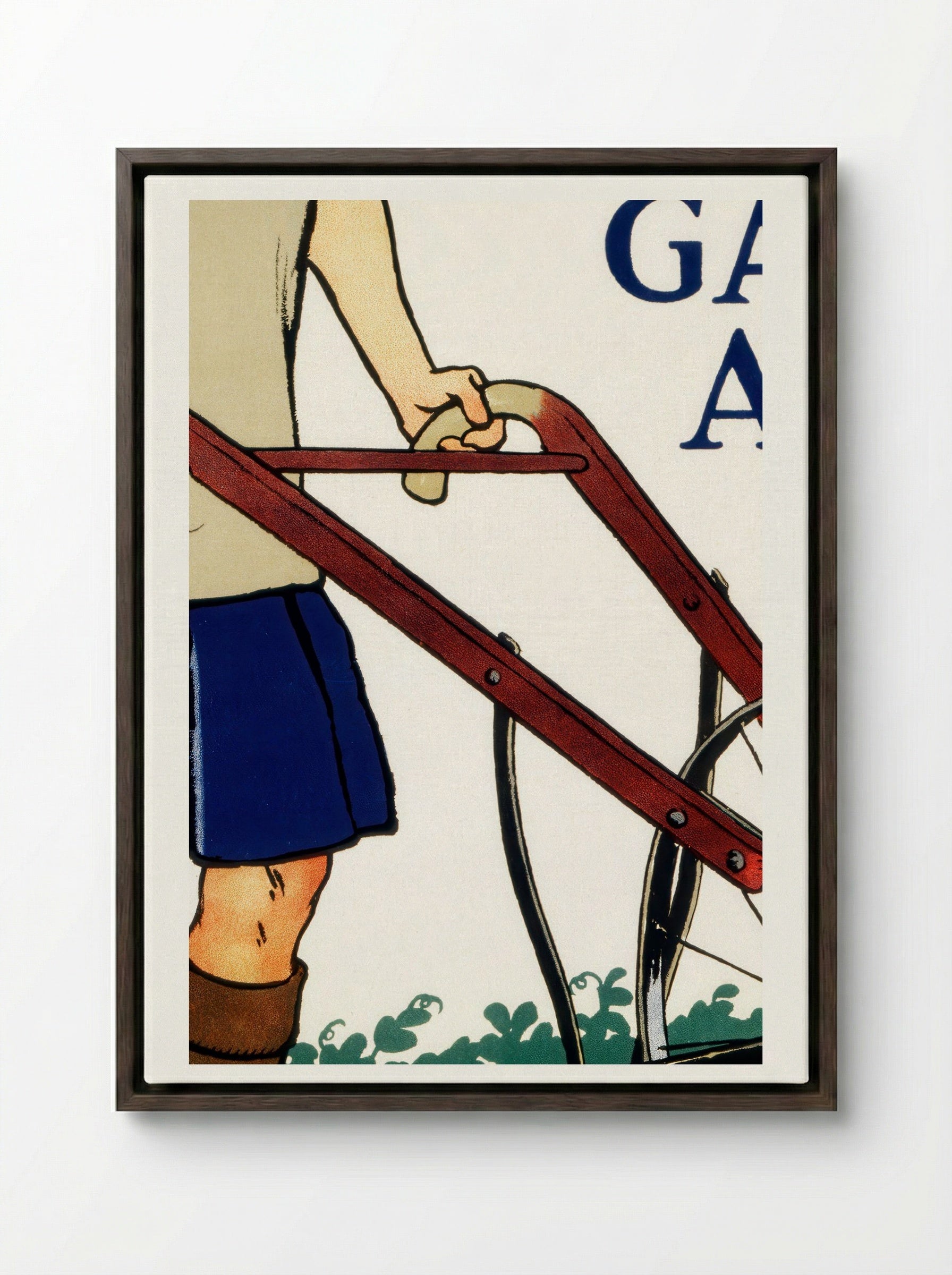 Join the United States School Garden Army - Edward Penfield - Framed Canvas Dark Wood