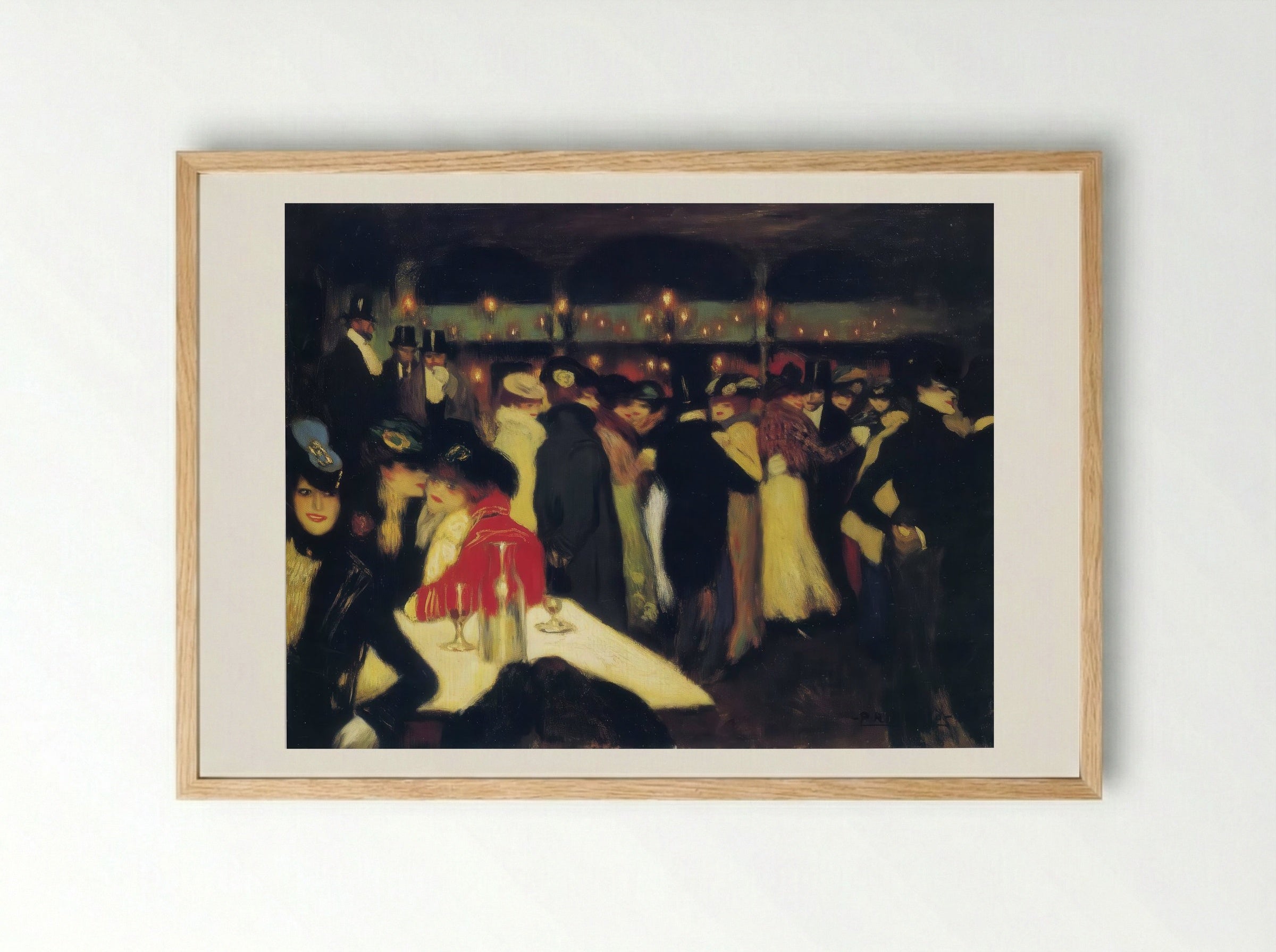 Bal du moulin de la Galette - Pierre-Auguste Renoir - Framed Print Wood