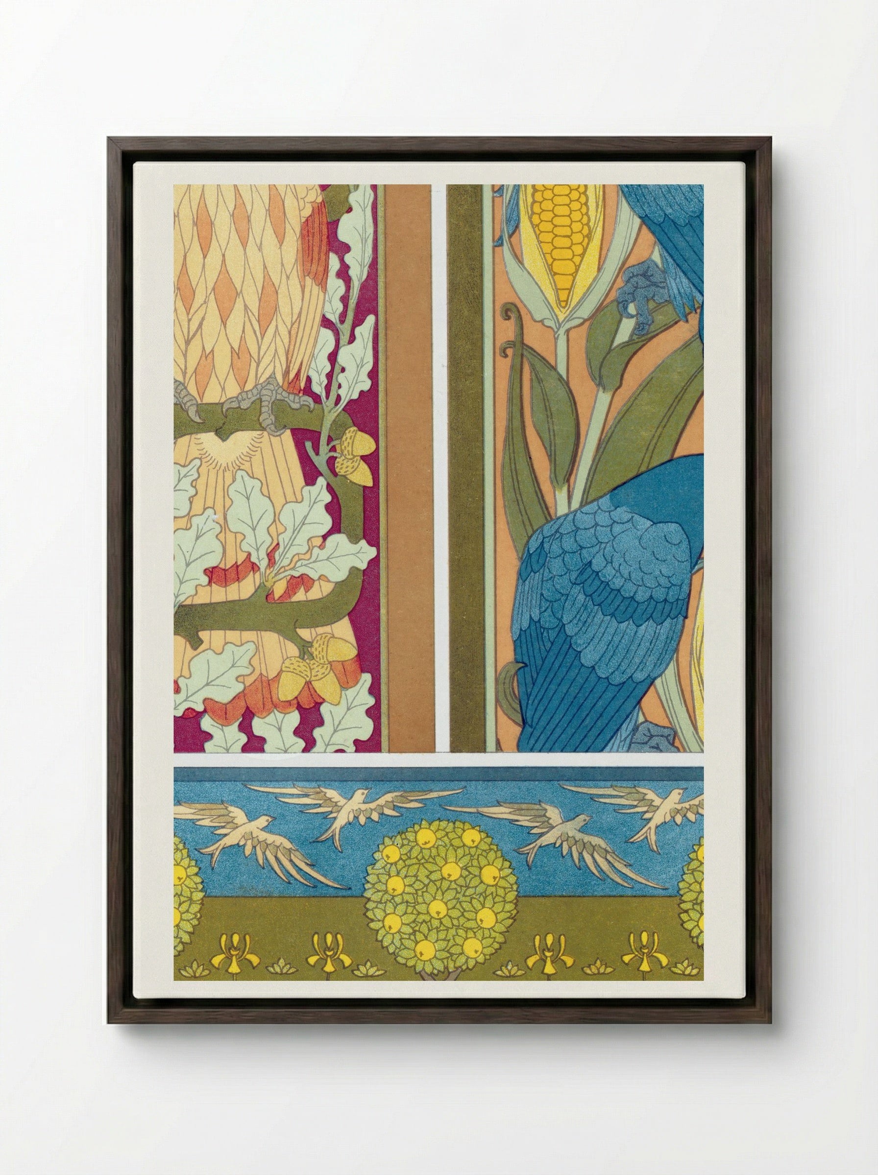 L'Animal dans la Décoration, Plate 8 - Maurice Pillard Verneuil - Framed Canvas Dark Wood
