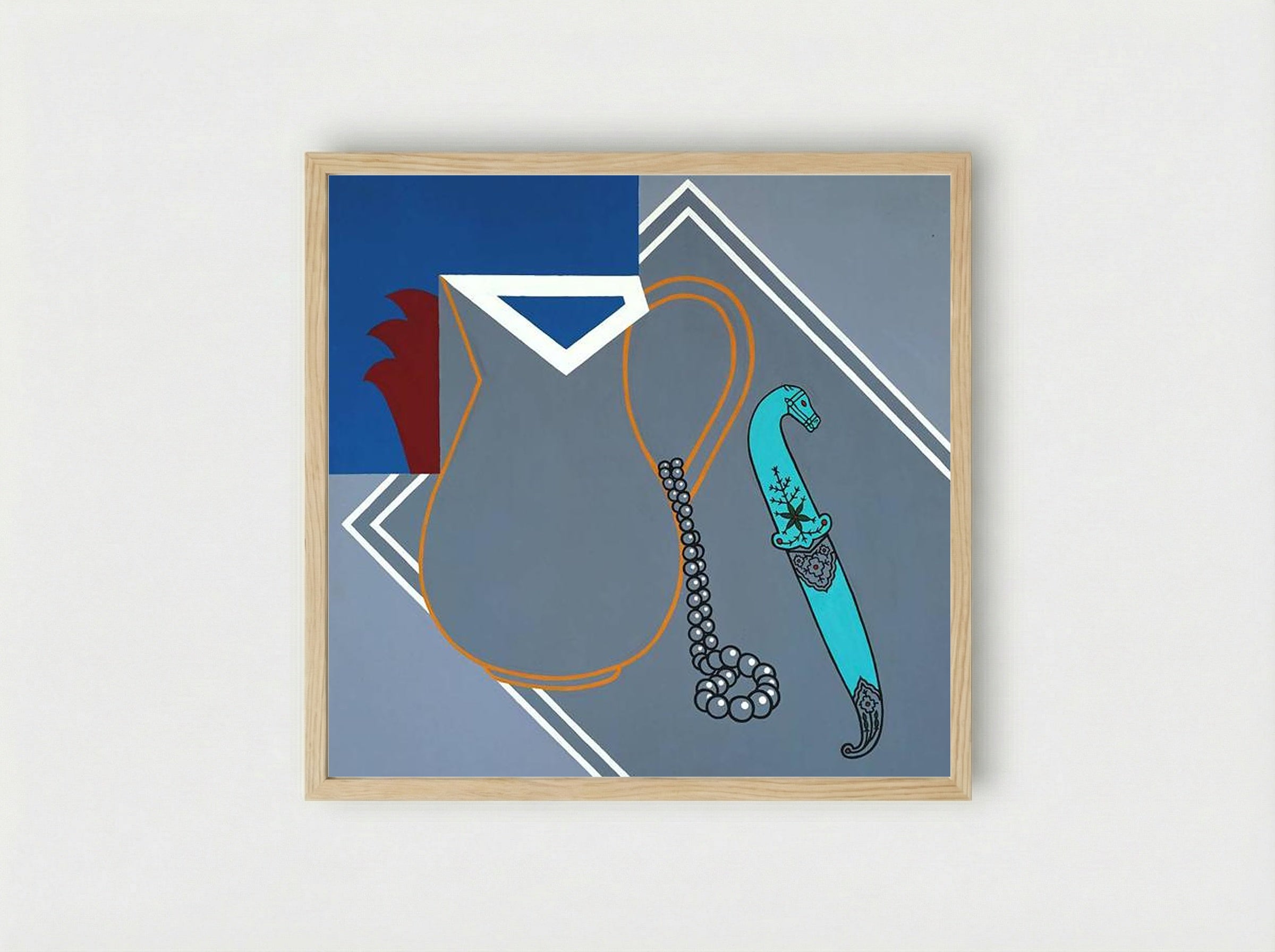 Still Life with Dagger - Patrick Caulfield - Framed Print Wood