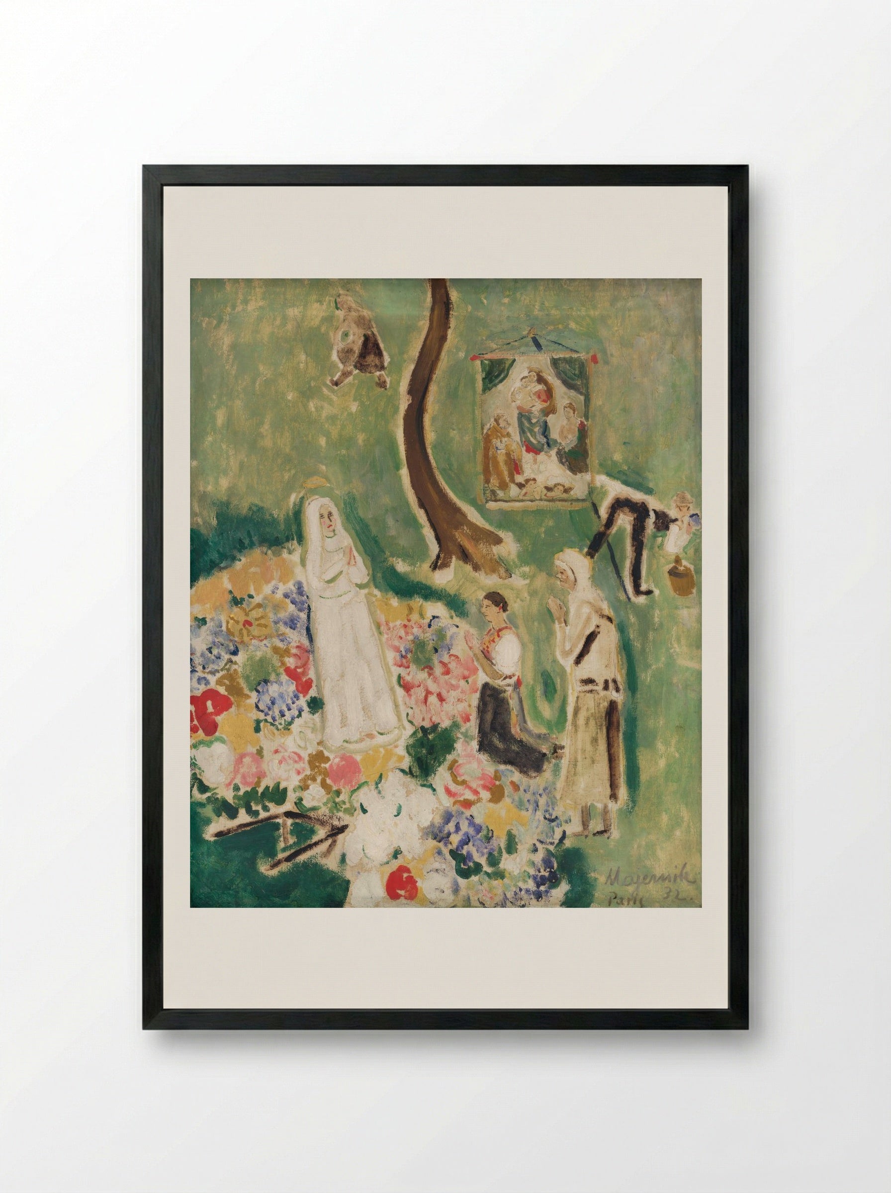 Two Madonnas - Cyprián Majerník - Framed Print Black