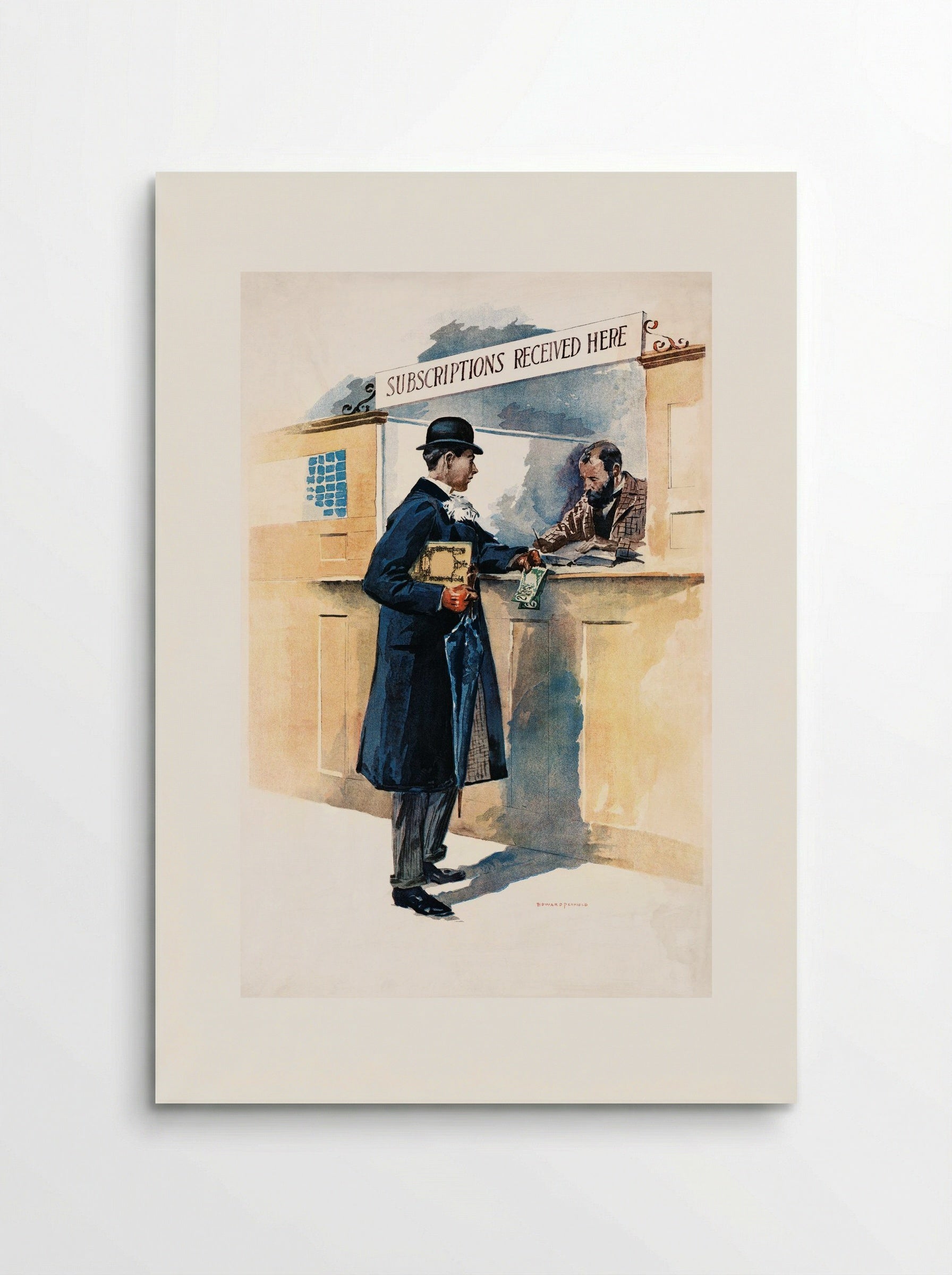 Man Getting Subscriptions - Edward Penfield - Poster