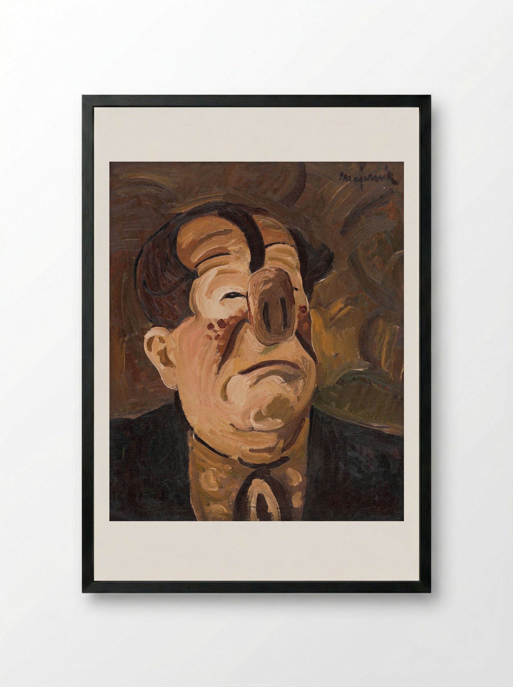 Crying Clown - Cyprián Majerník - Framed Print Black