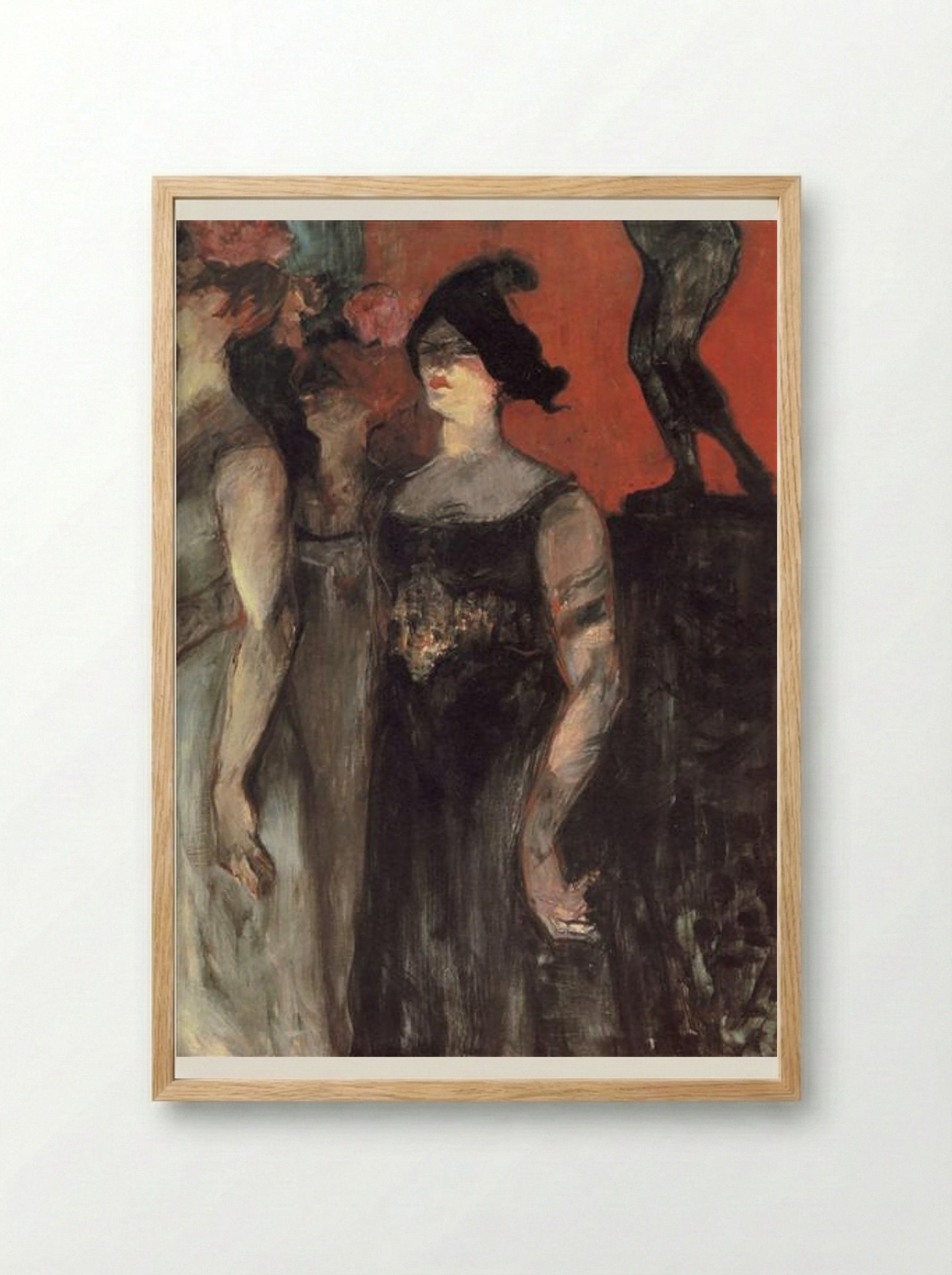 Messaline between Two Extras - Henri de Toulouse-Lautrec - Framed Print Wood