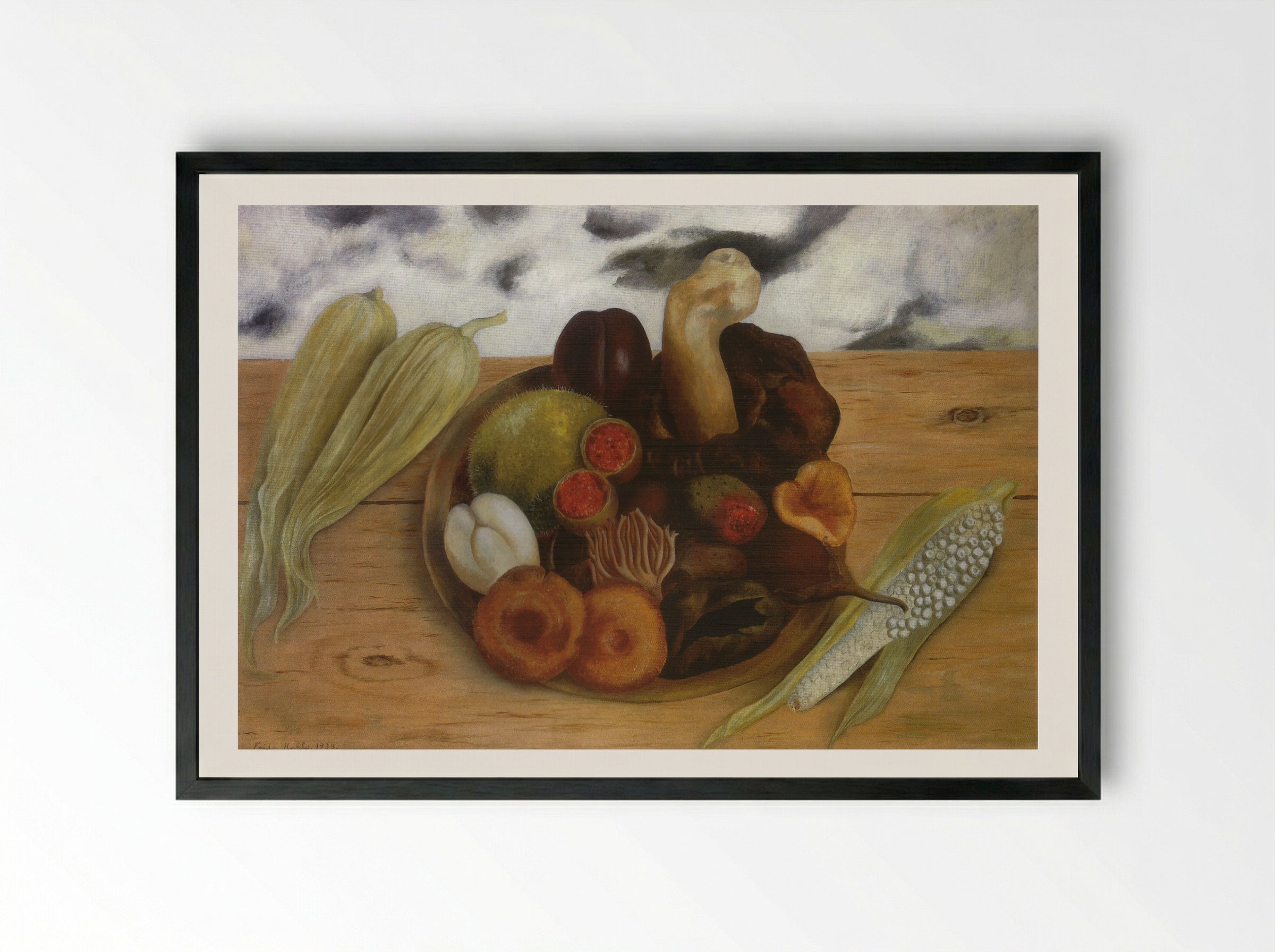 Fruits of the Earth - Frida Kahlo - Framed Print Black