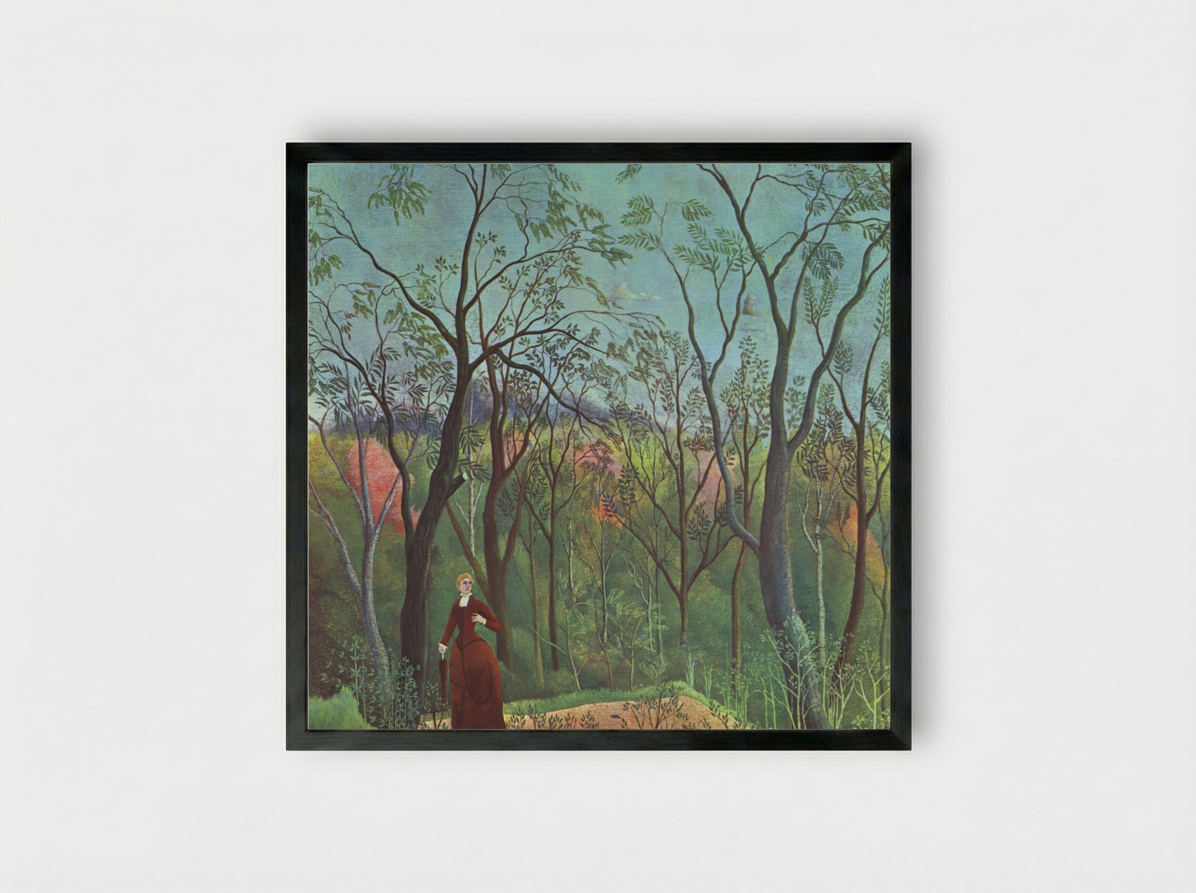 The Walk in the Forest - Henri Rousseau - Framed Print Black