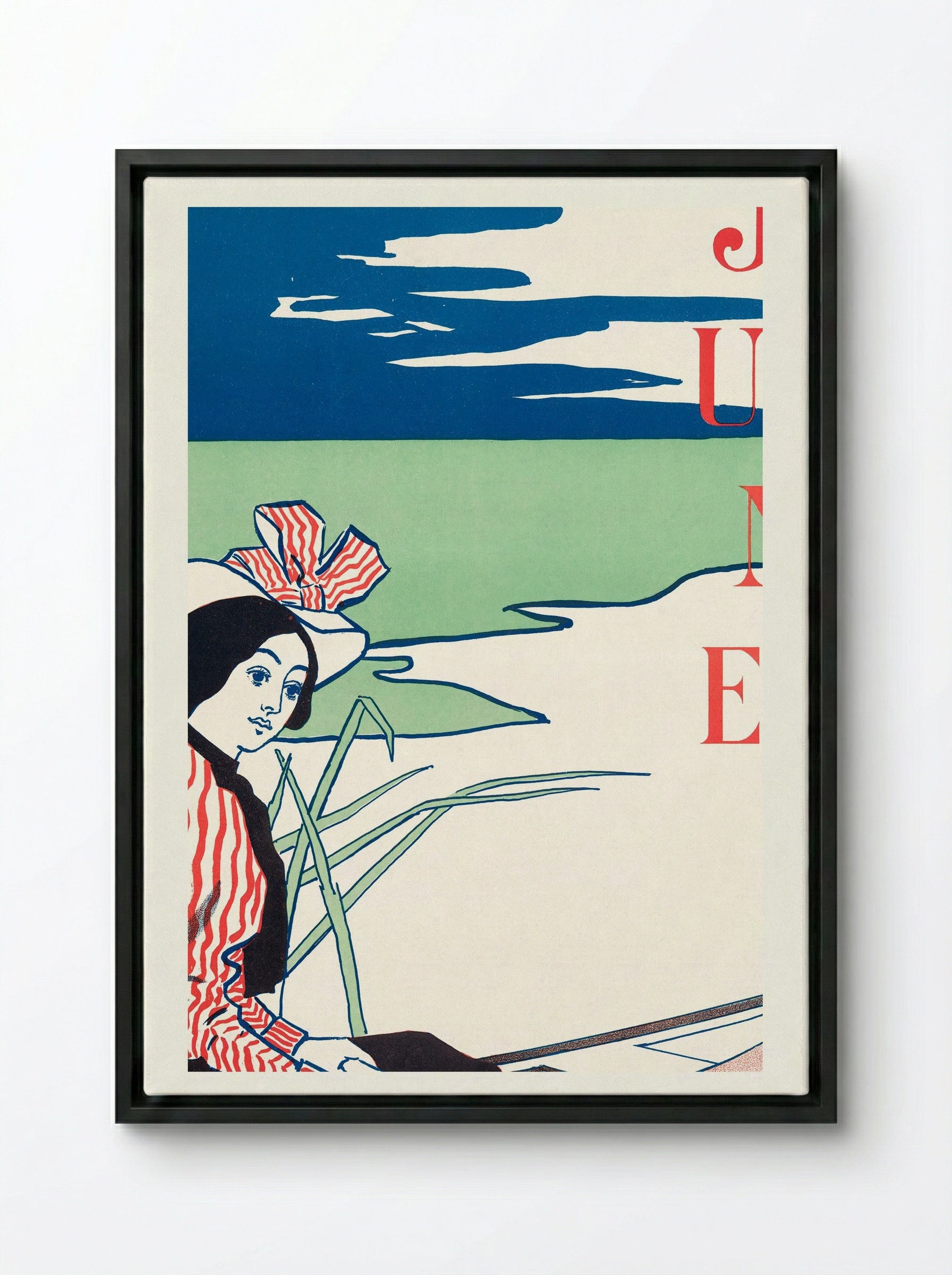 Lippincott's, June - Edward Penfield - Framed Canvas Black