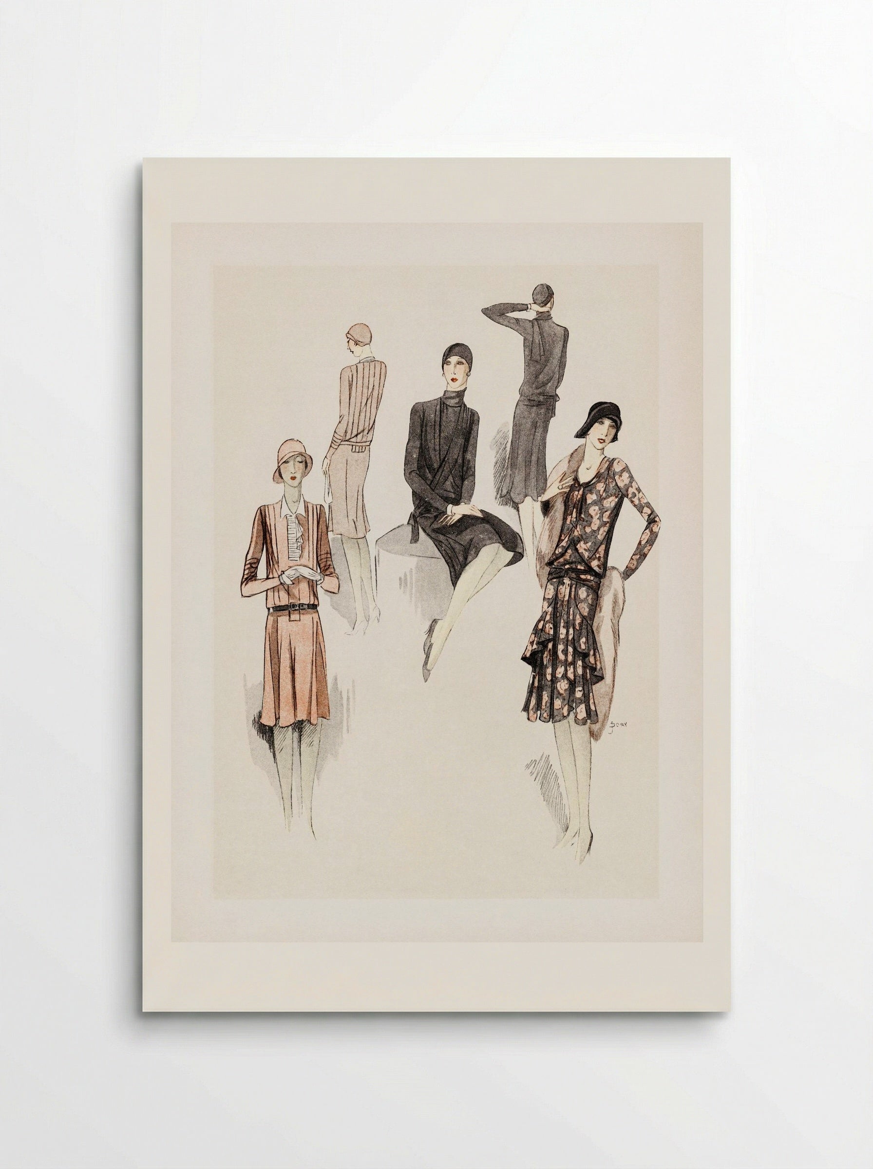 Feuillets de l'Élégance Féminine - Fine Art Print - Poster