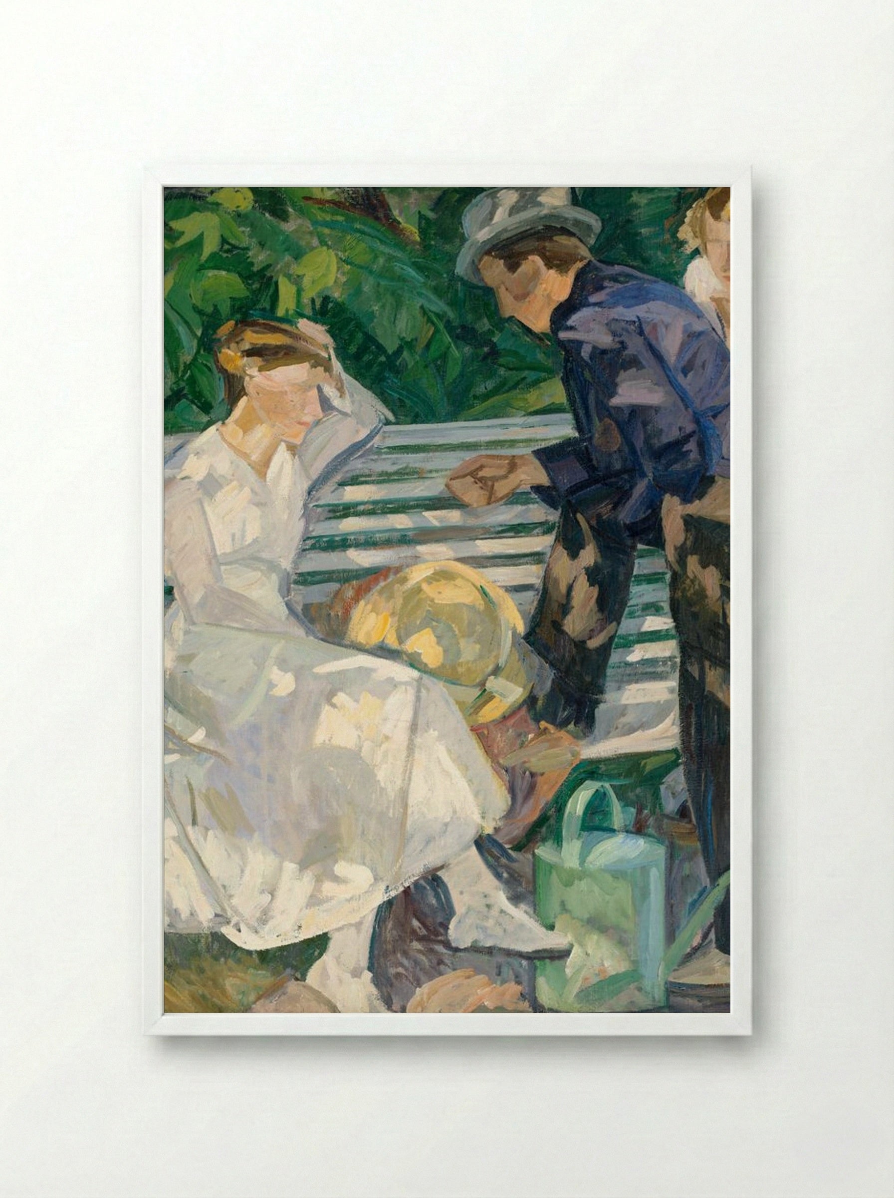 In the Priest's Garden, Christianshåb - Edvard Weie - Framed Print White