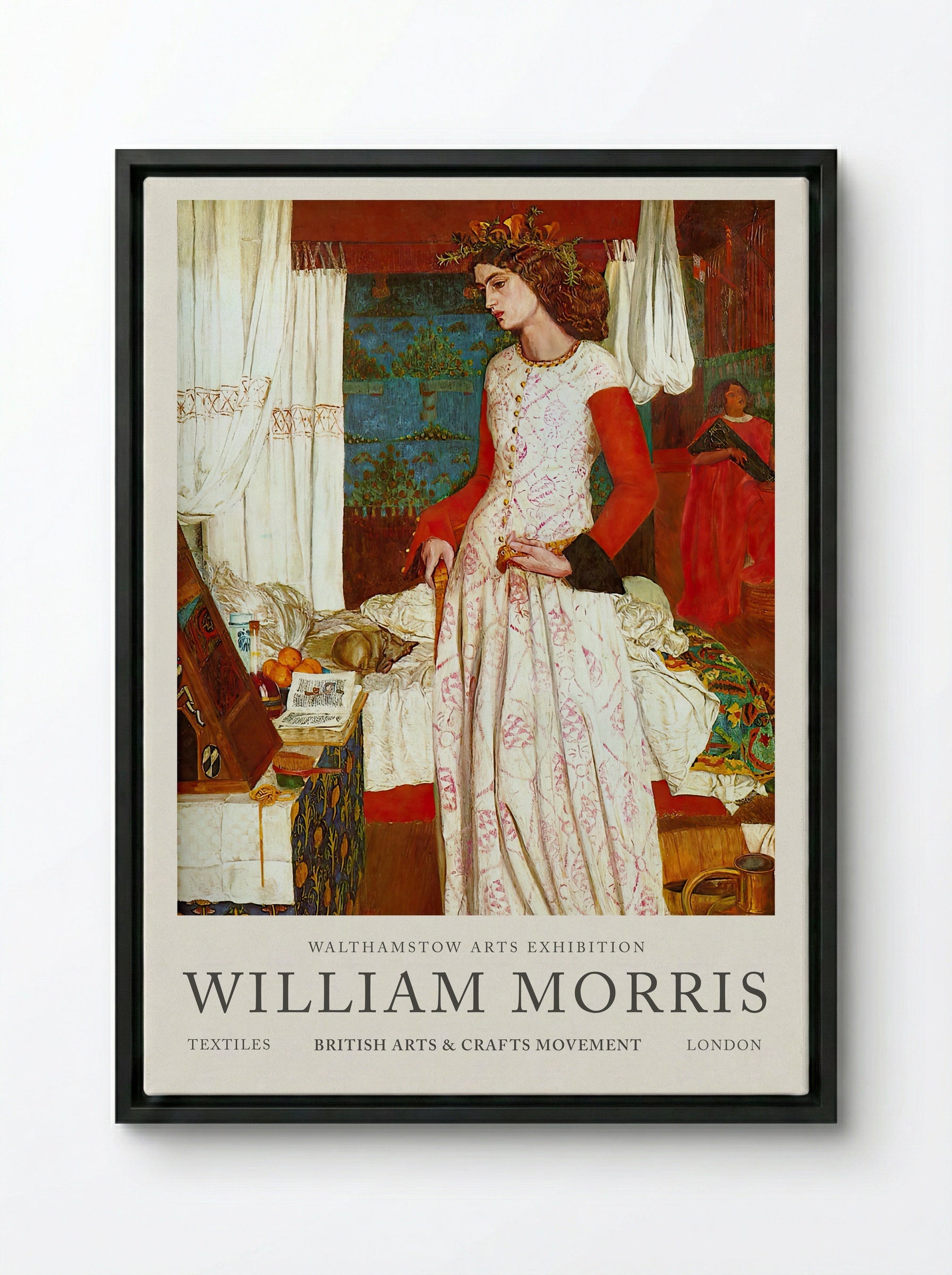 La Belle Iseult - William Morris - Framed Canvas Black