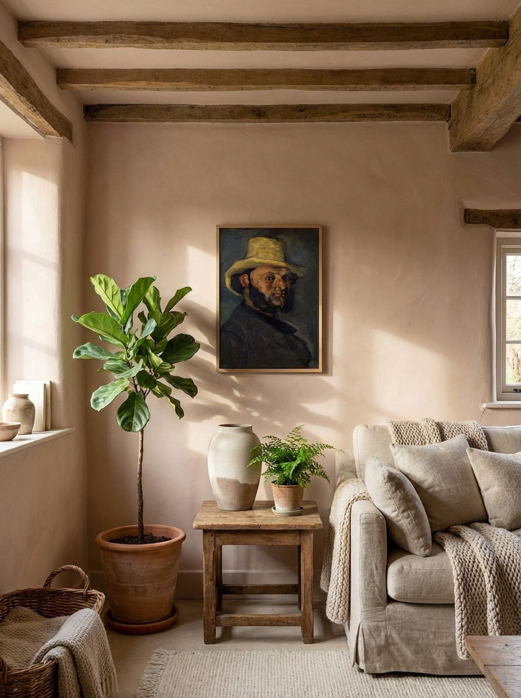 Gustave Boyer (b. 1840) in a Straw Hat - Paul Cézanne - Lifestyle