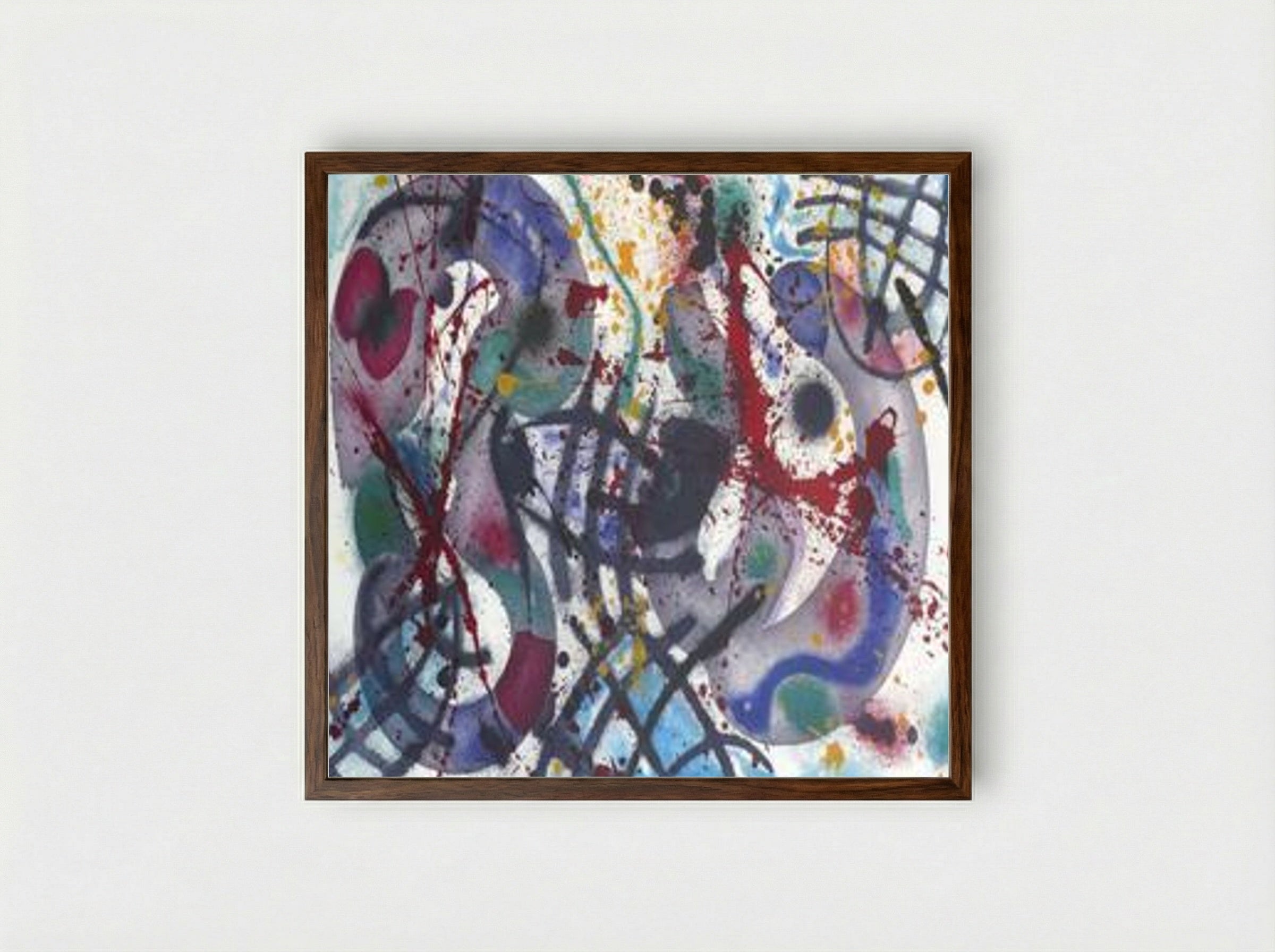 Trietto III - Sam Francis - Framed Print Dark Wood