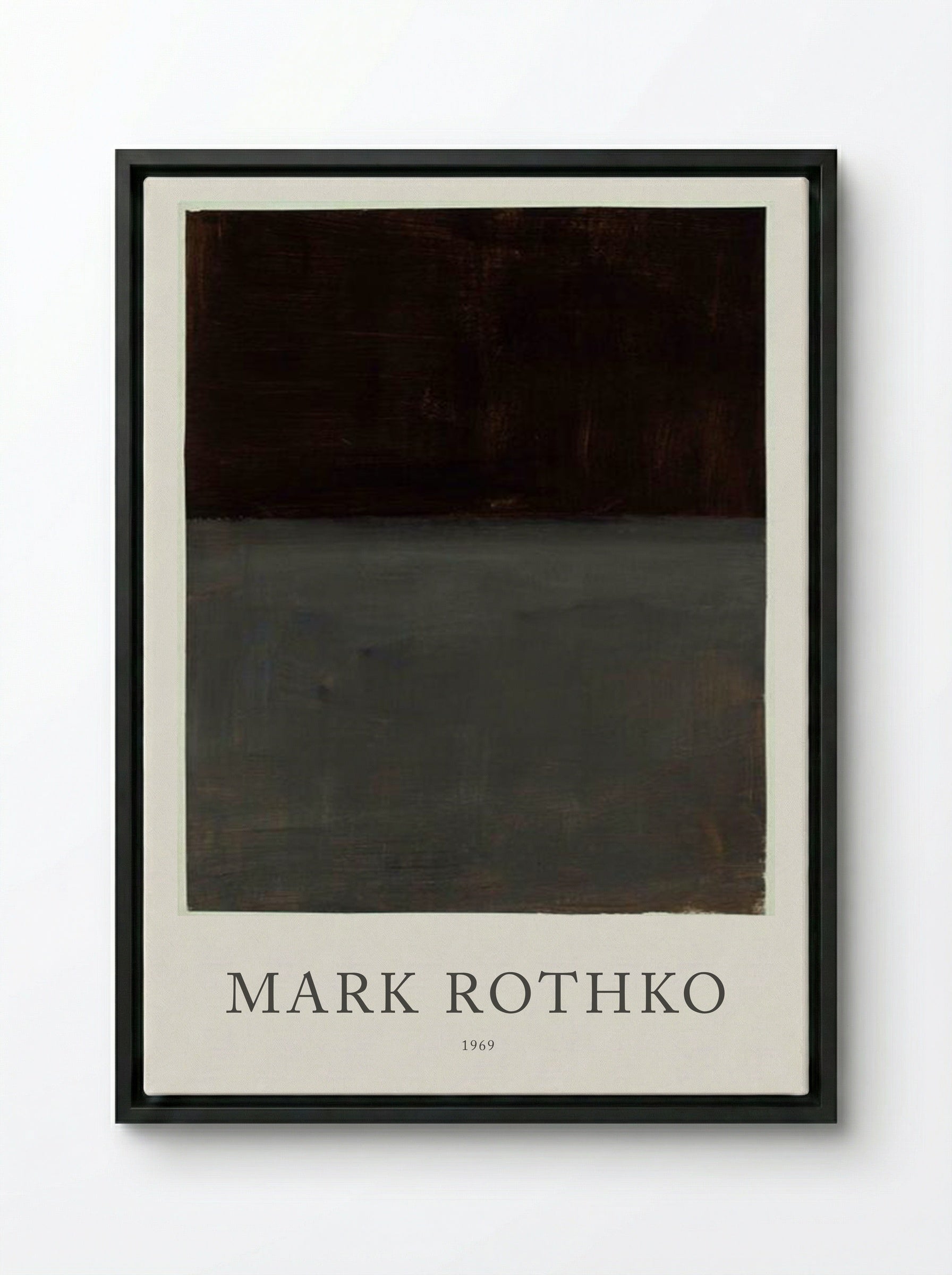 Untitled (Brown and Grey) - Mark Rothko - Framed Canvas Black