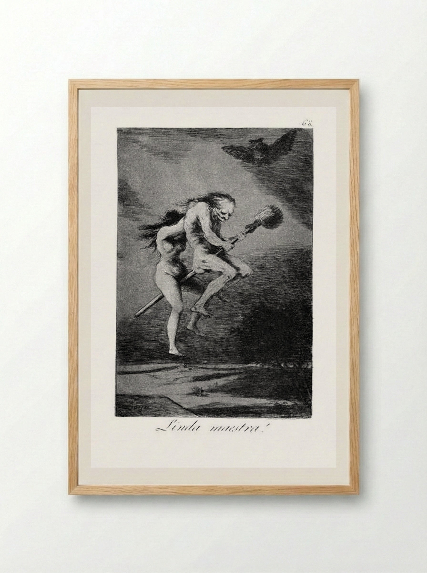 Linda Maestra (Pretty Teacher) - Francisco Goya - Framed Print Wood