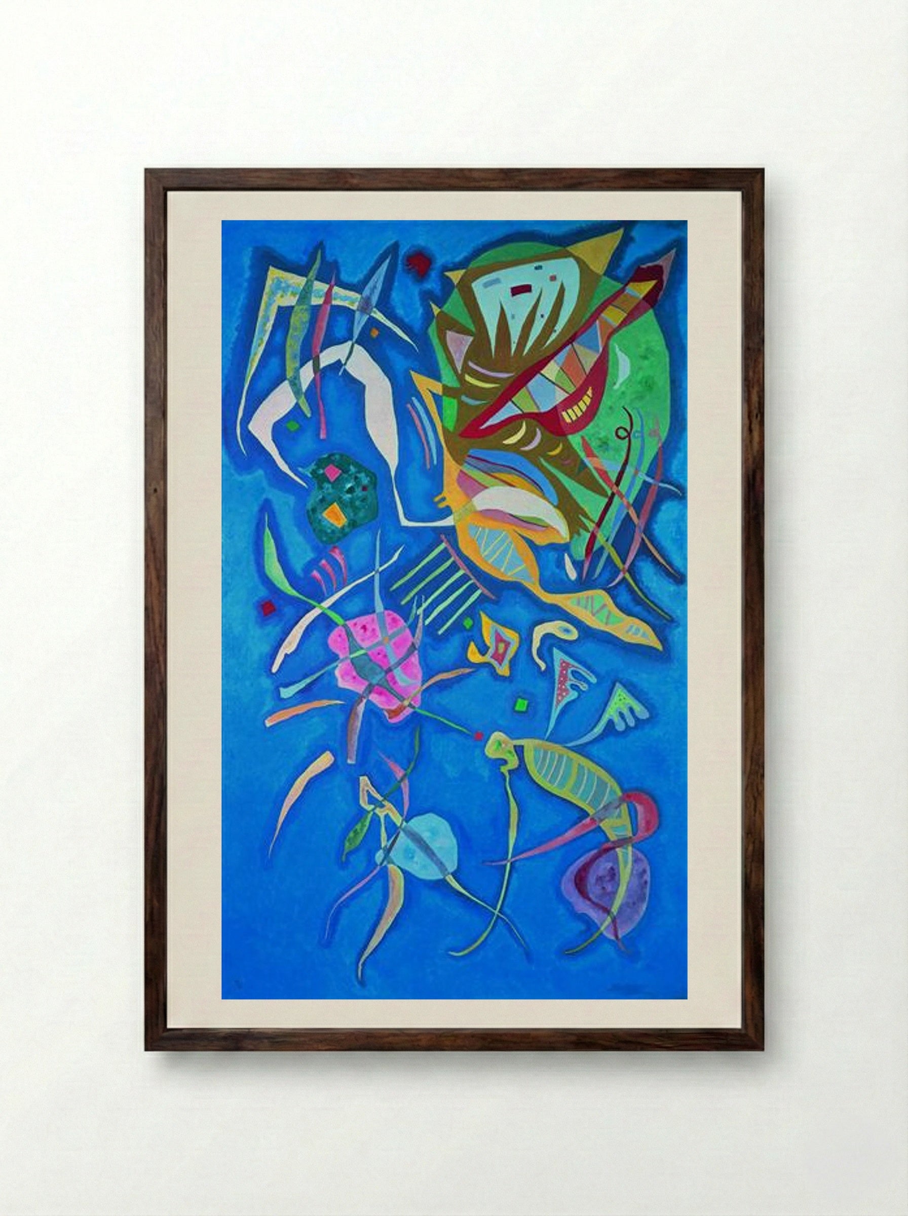 Grouping - Wassily Kandinsky - Framed Print Dark Wood