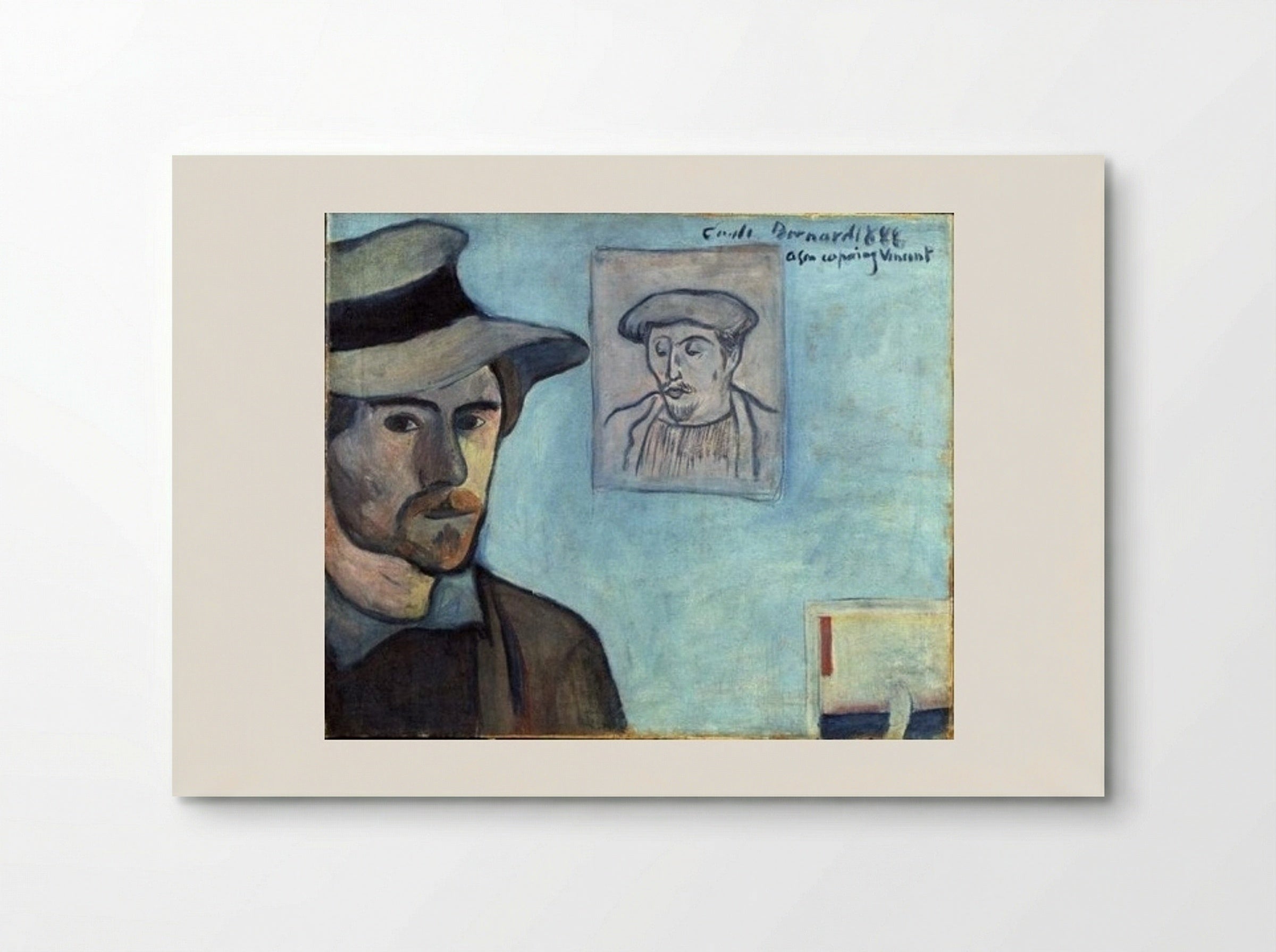 Self-Portrait with Portrait of Gauguin - Émile Bernard - Poster