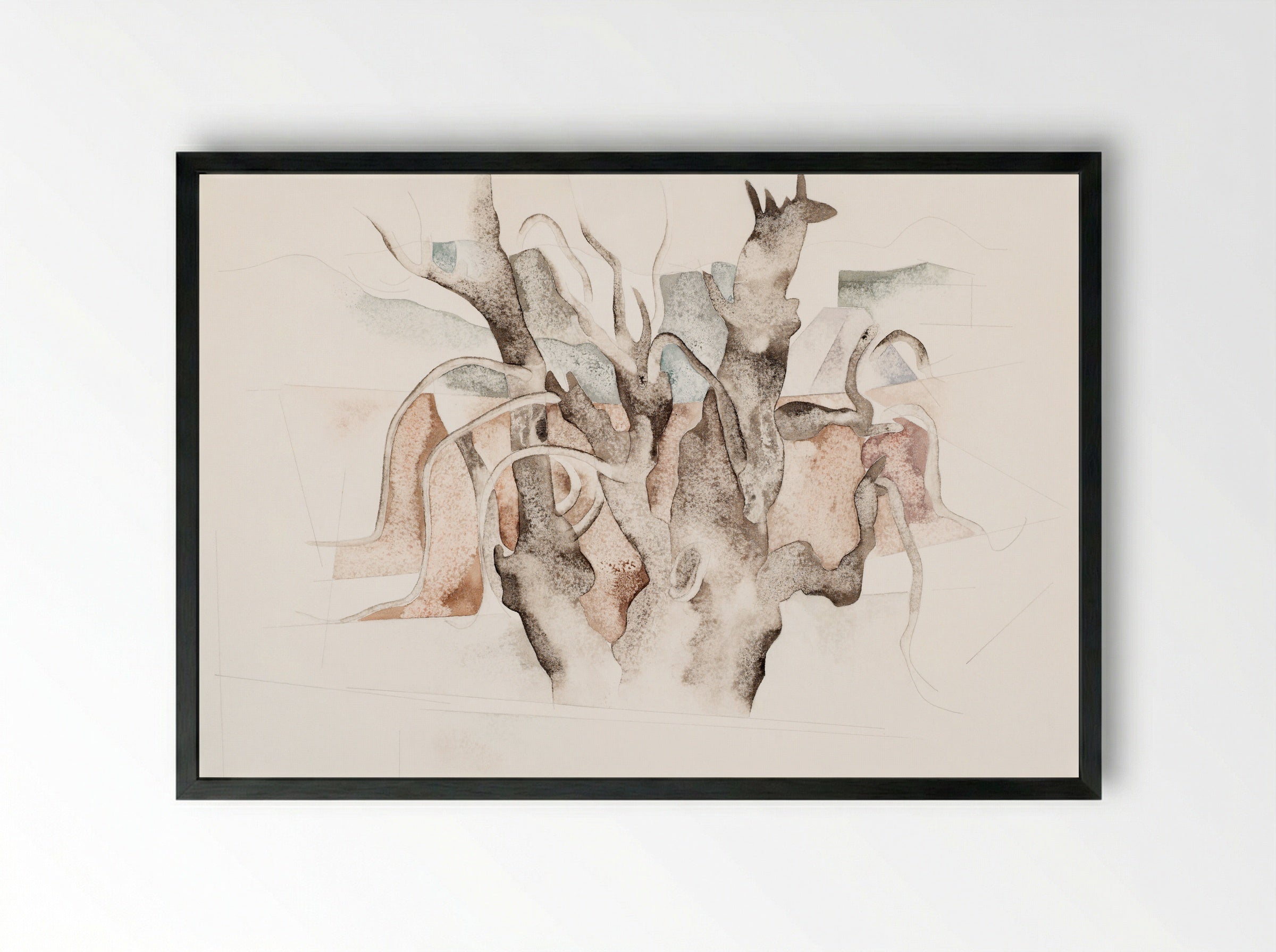 Bermuda Tree - Charles Demuth - Framed Print Black