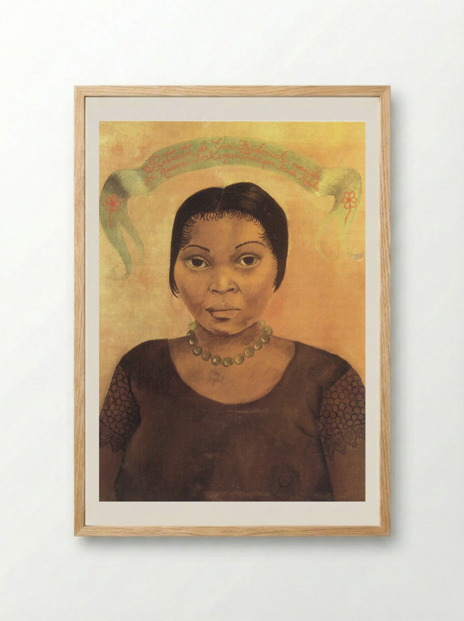 Portrait of Eva Frederick - Frida Kahlo - Framed Print Wood