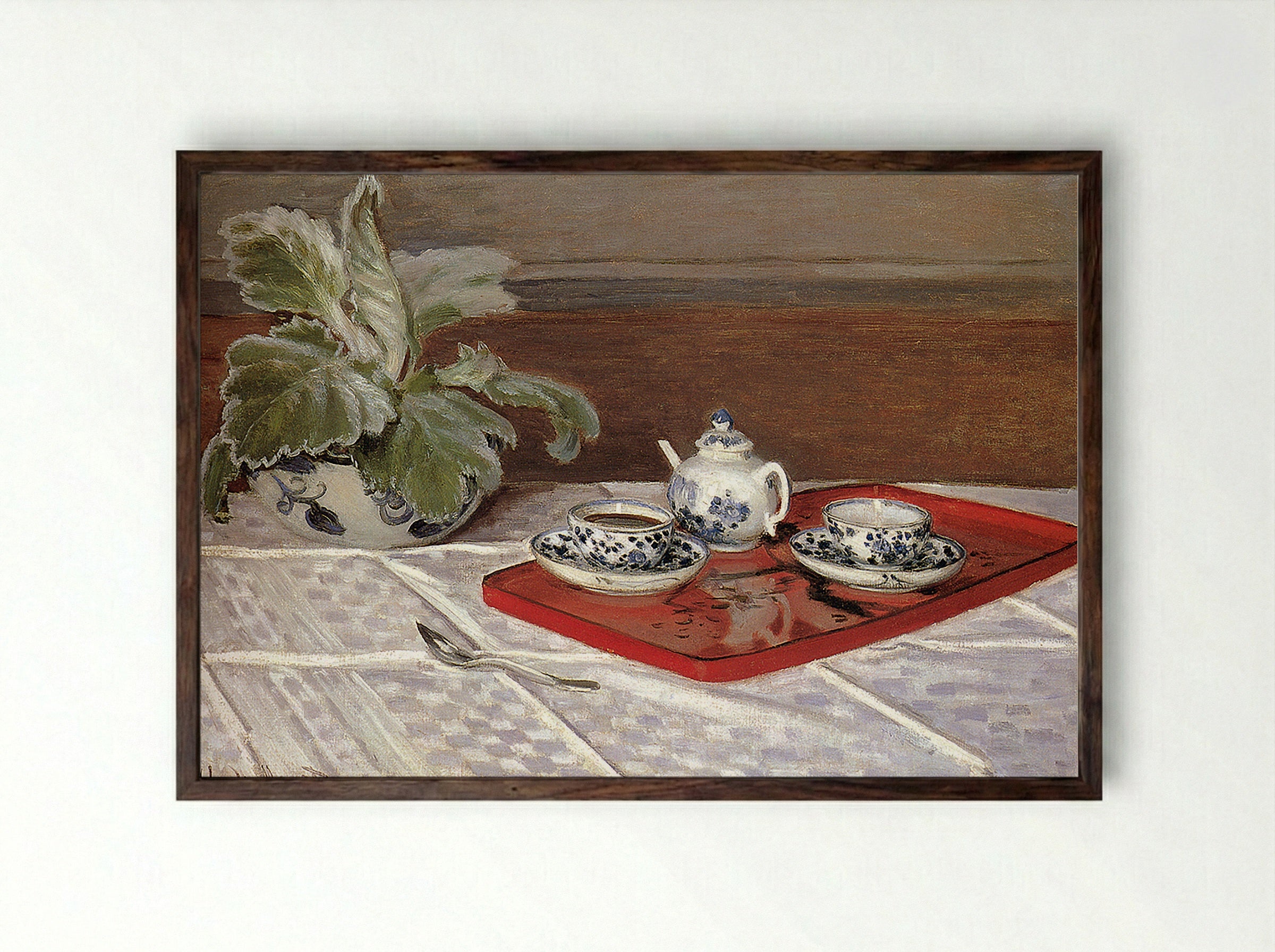 The Tea Set - Anne Estelle Rice - Framed Print Dark Wood