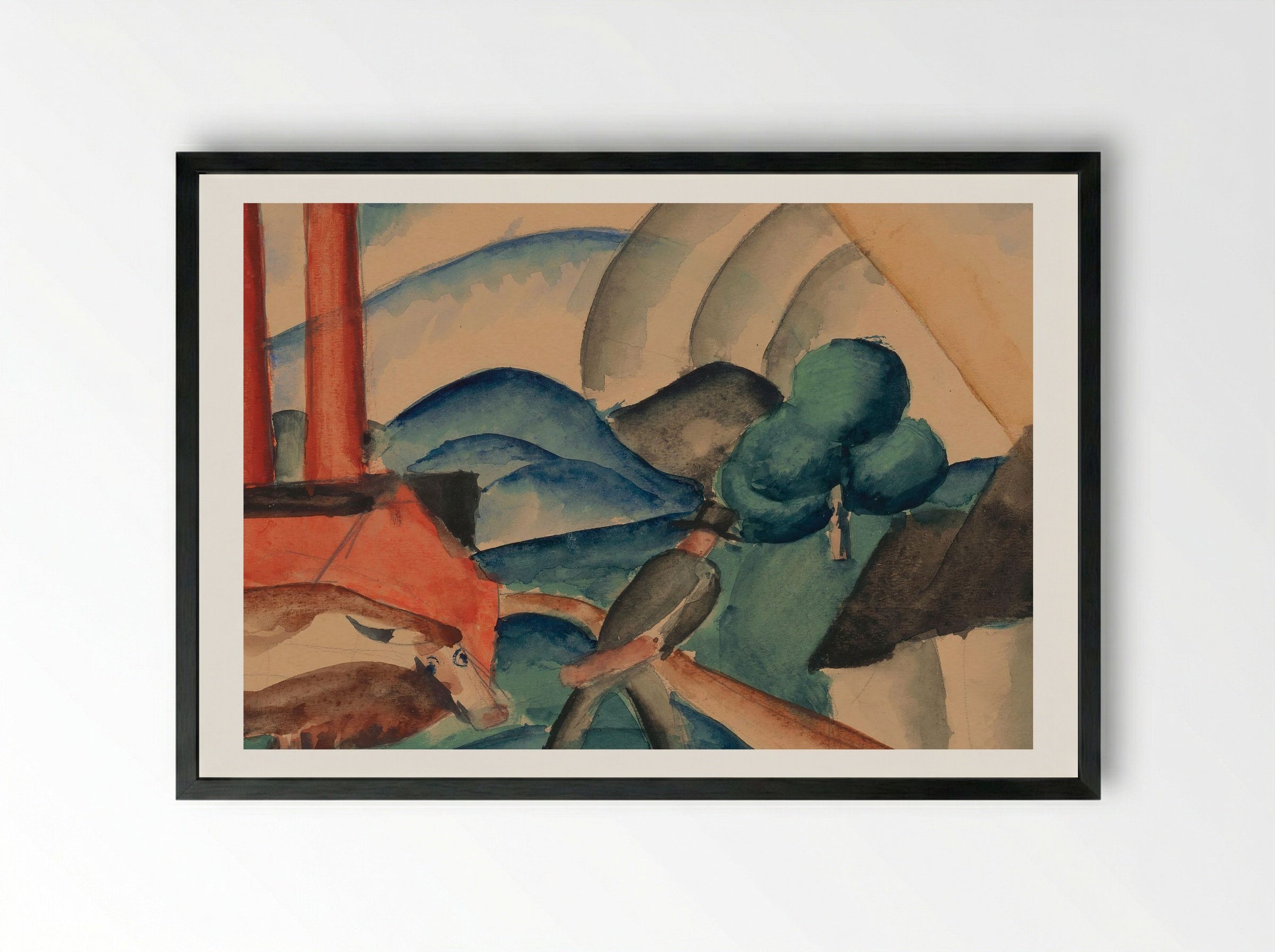 From Pasture - Schiller Geyser - Framed Print Black
