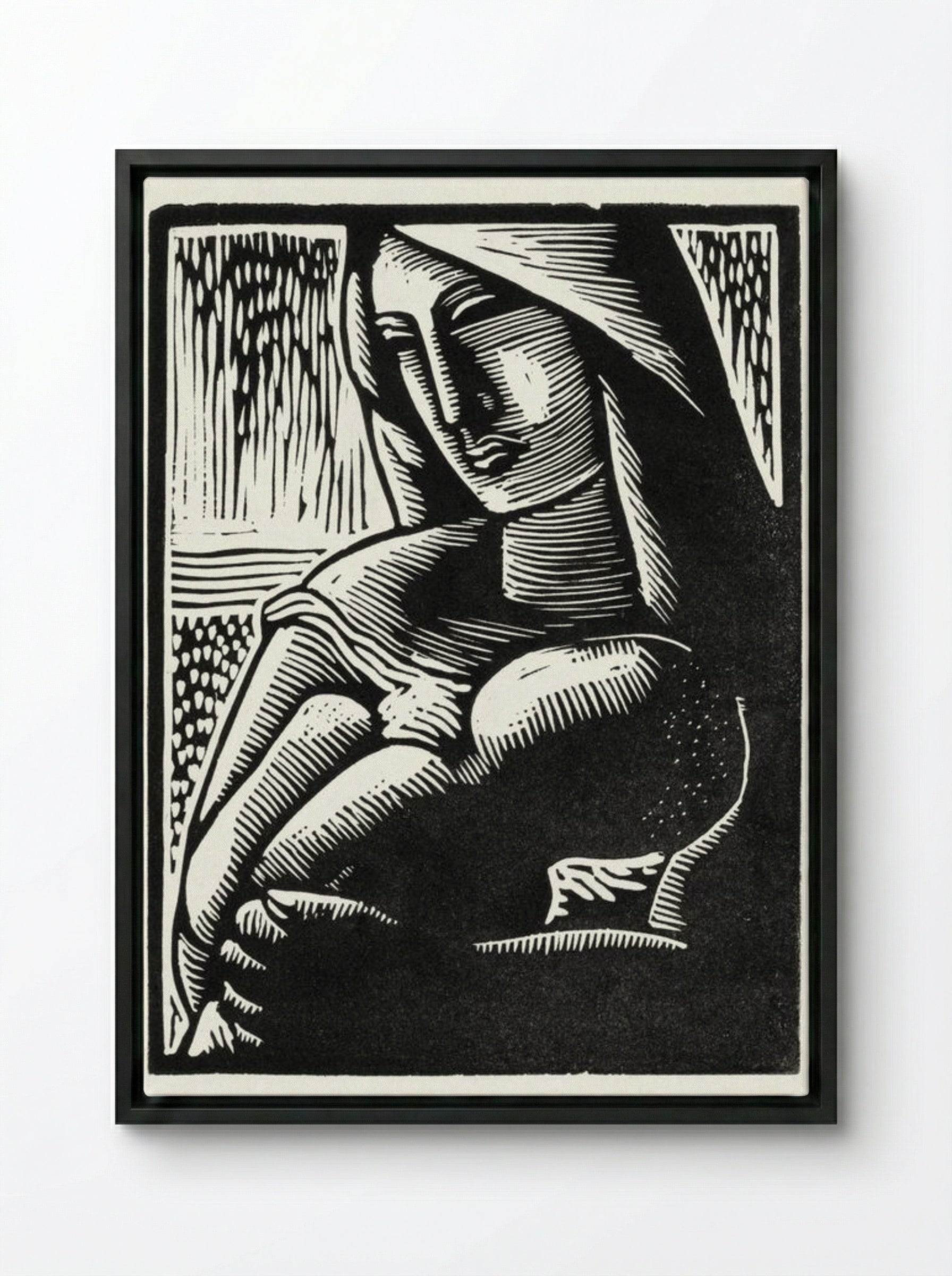 Mother - Mikuláš Galanda - Framed Canvas Black