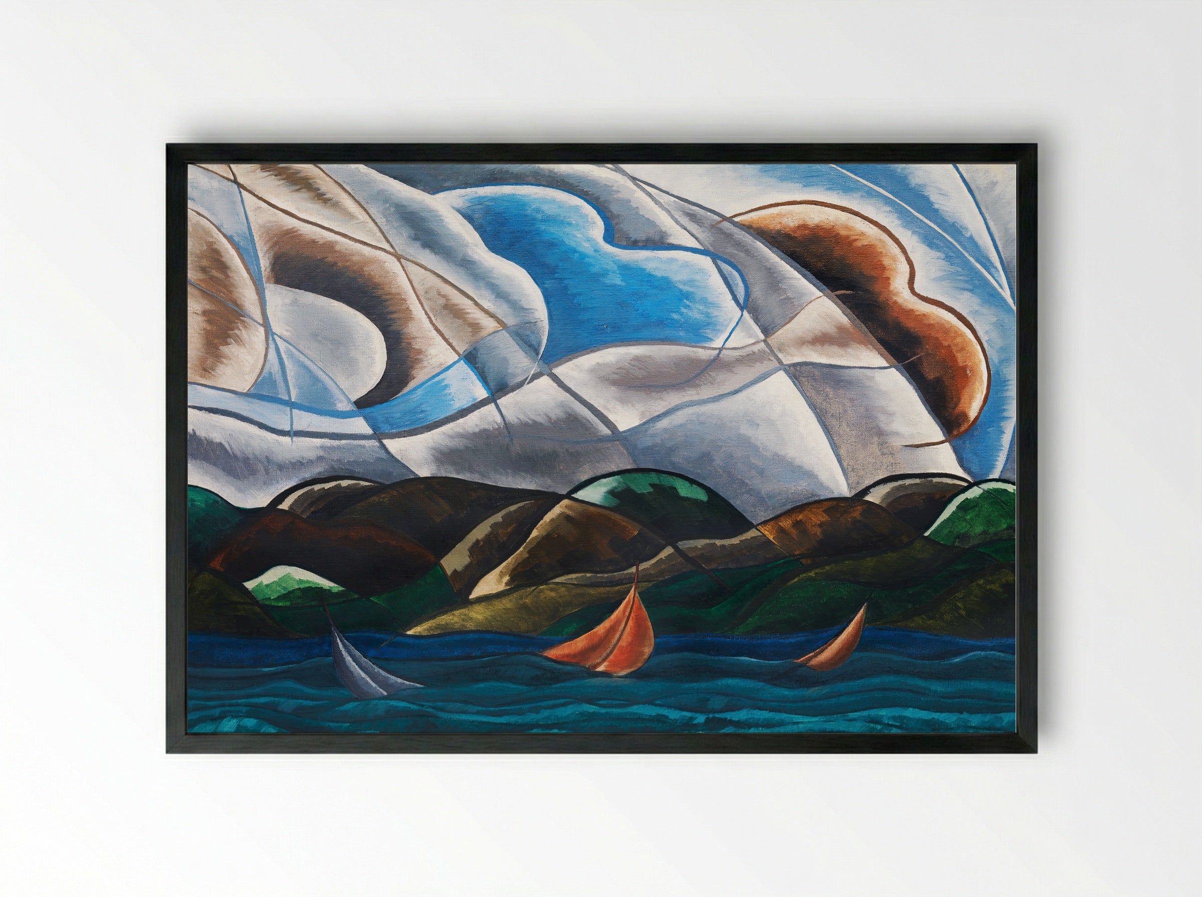 Clouds and Water - Arthur Dove - Framed Print Black