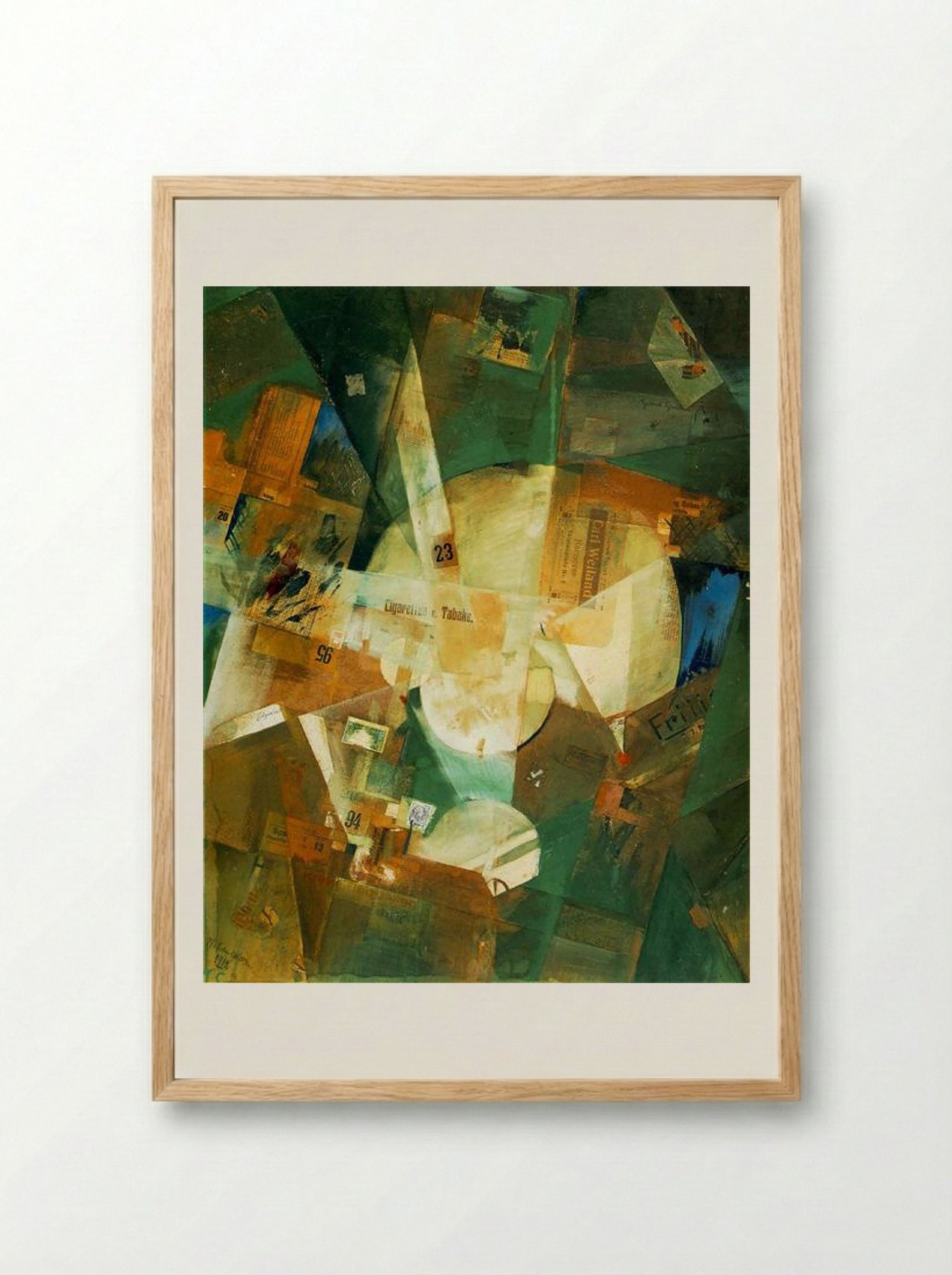 Picture with Light Center - Kurt Schwitters - Framed Print Wood